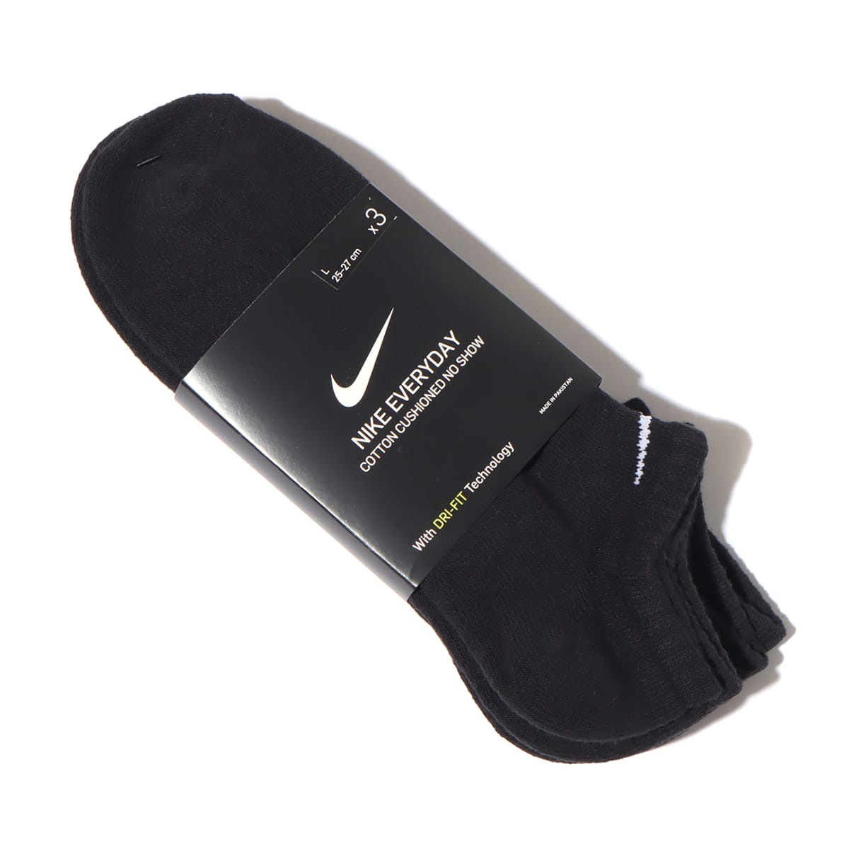 NIKE U NK EVERYDAY CUSH NS 3PR BLACK/WHITEの画像