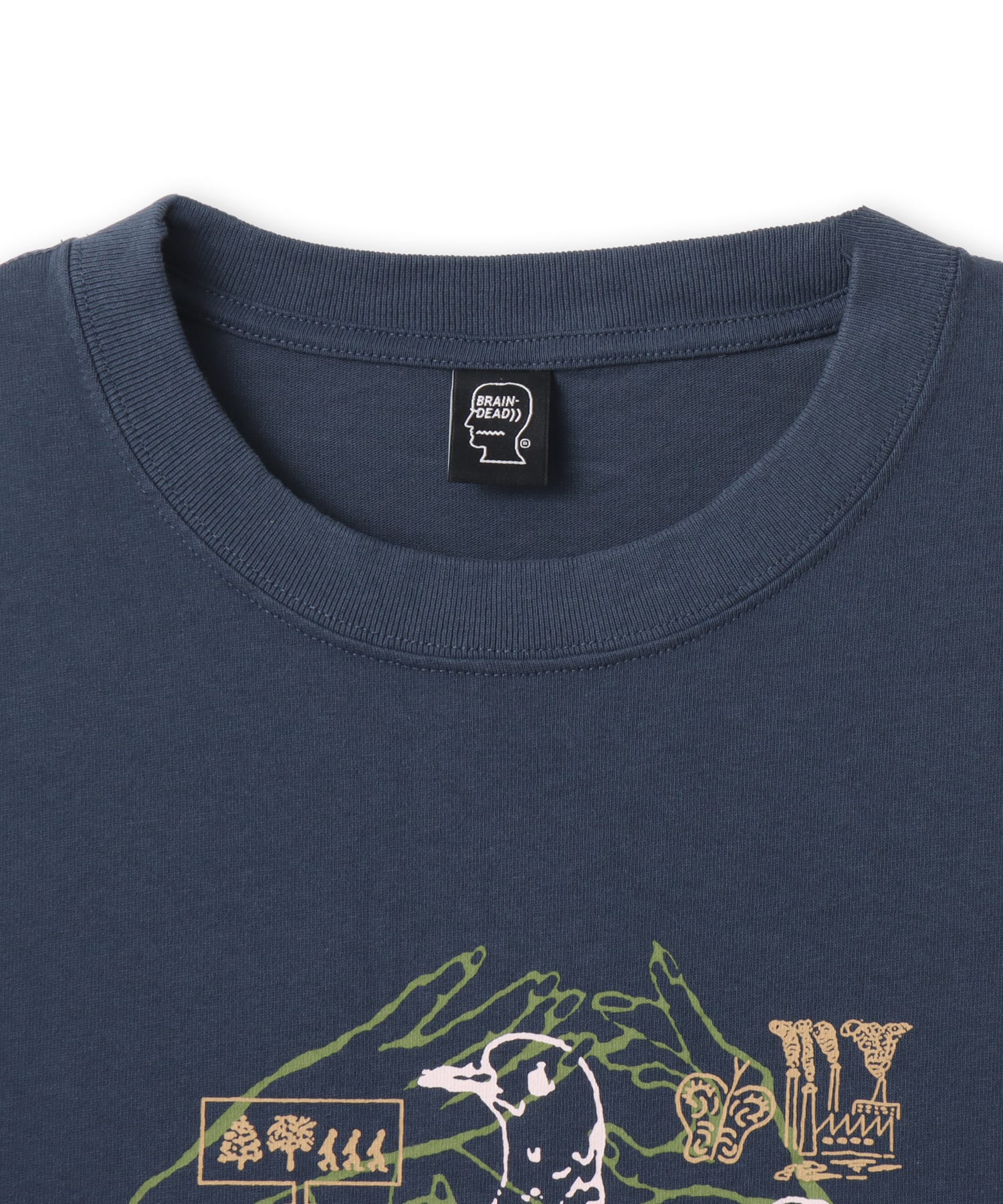BRAIN DEAD EARTH DEFENSE T-SHIRT SLATEの画像