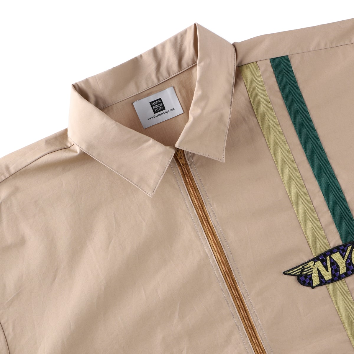 THUMPERS TEAM HALF ZIP SHIRT CREAM 21SU-Iの画像
