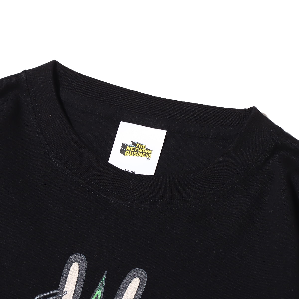 THE NETWORK BUSINESS x HAKUTO RABBIT L/S TEE BLACK 22SU-I