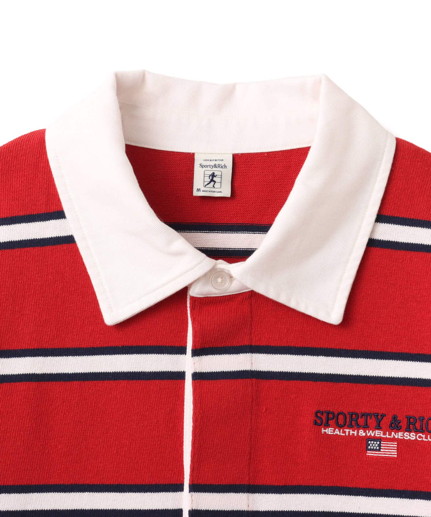 SPORTY＆RICH S&R Nautical Rugby Polo Ruby/Dark Navy/Whiteの画像