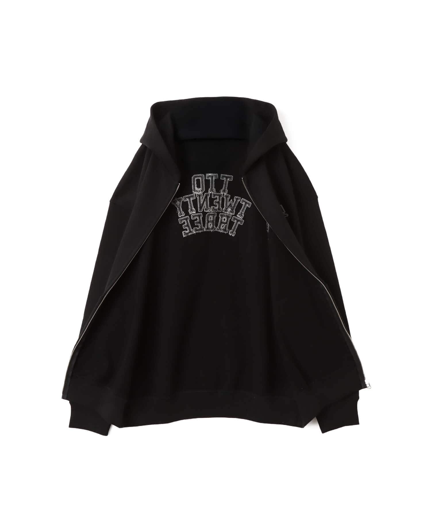 TOKYO 23 Patch Logo Zip Up Hoodie BLACKの画像