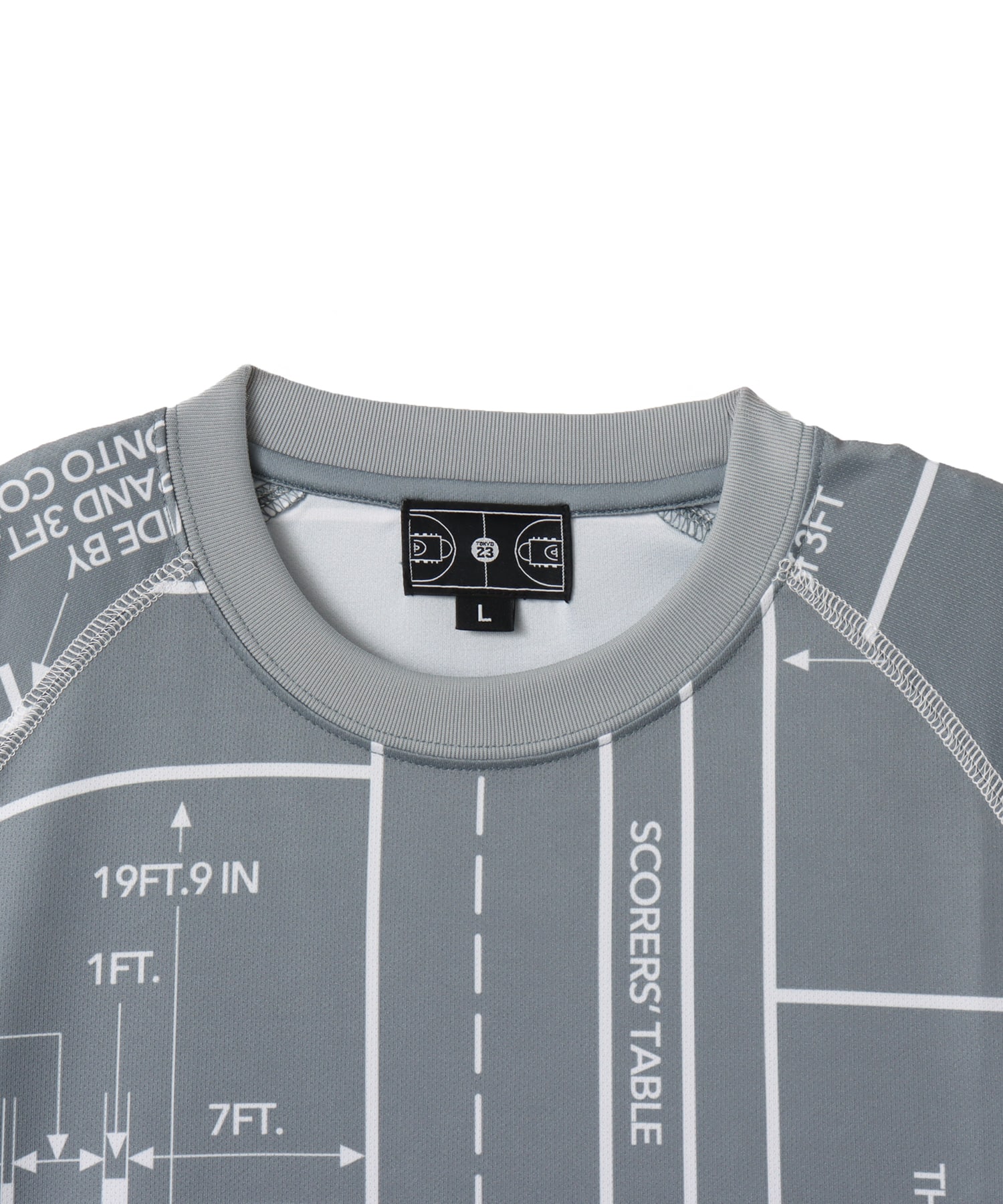 TOKYO 23 Court Map Print T-shirt GRAYの画像