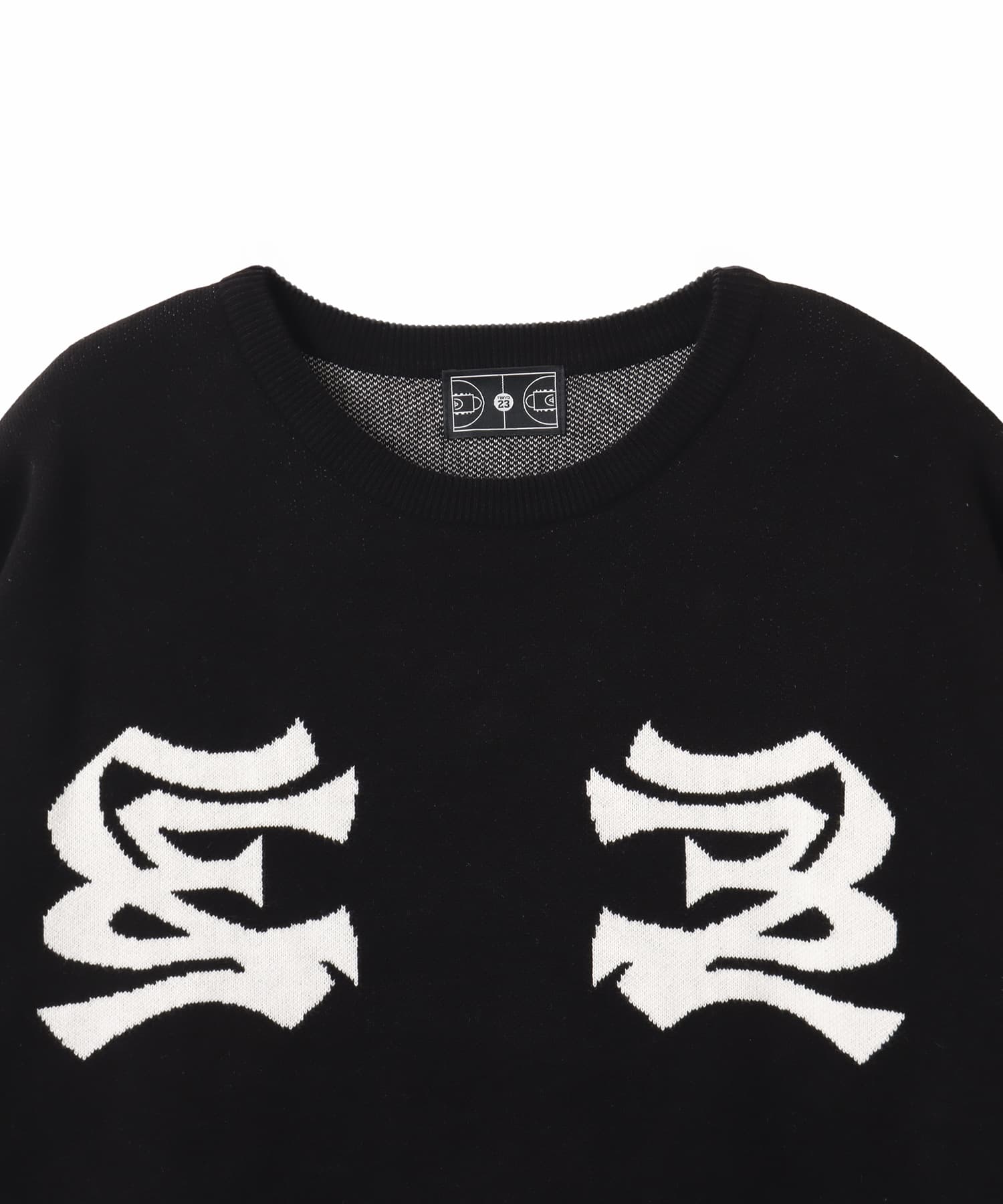 TOKYO 23 Jaquard Logo Sweater BLACKの画像