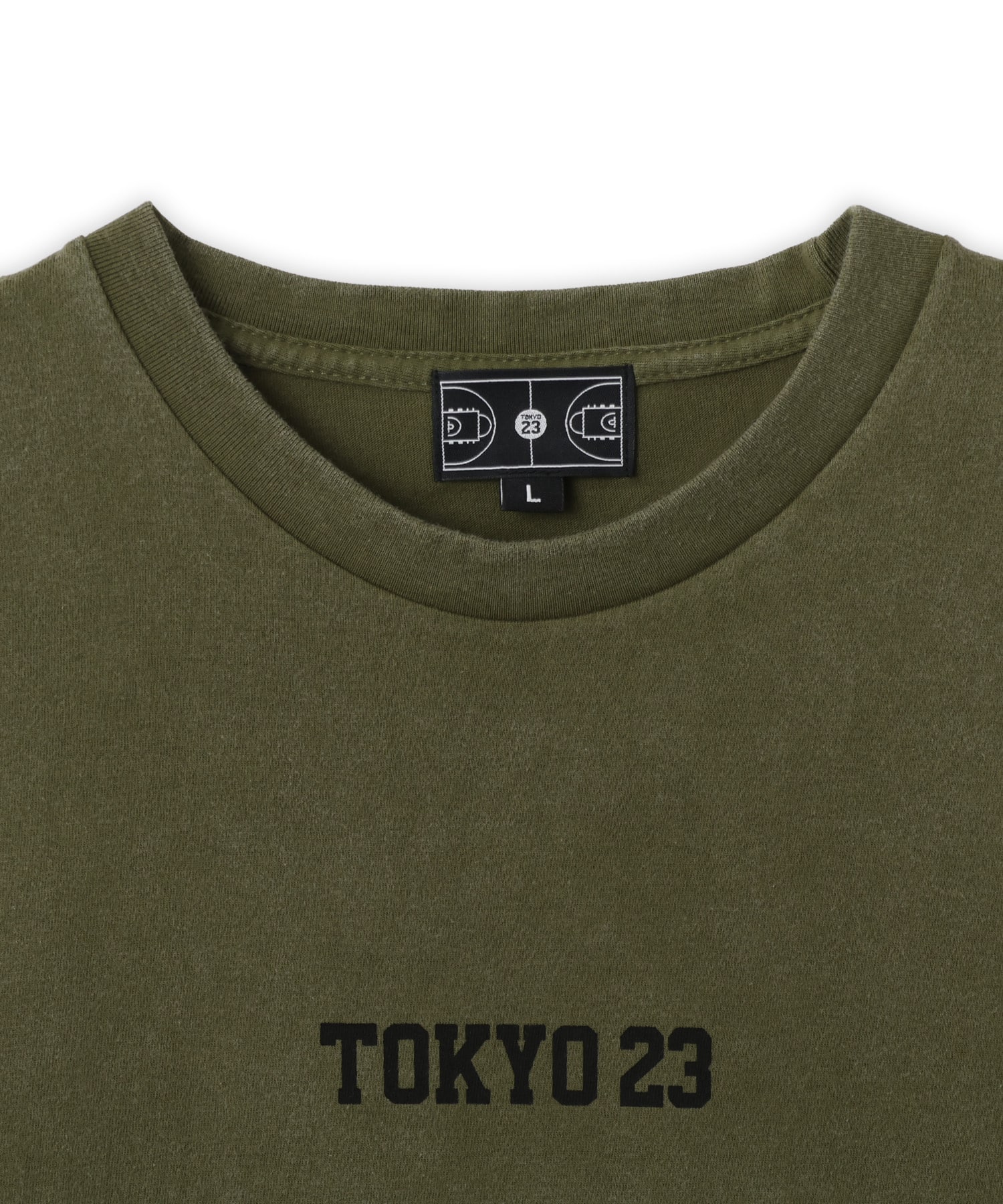 TOKYO 23 Over-dyed Full Court T-shirt DARK KHAKIの画像