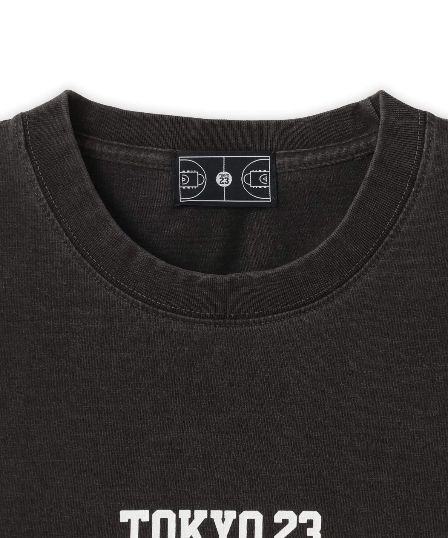 TOKYO 23 Over-dyed Full Court T-shirt LIGHT BLACKの画像