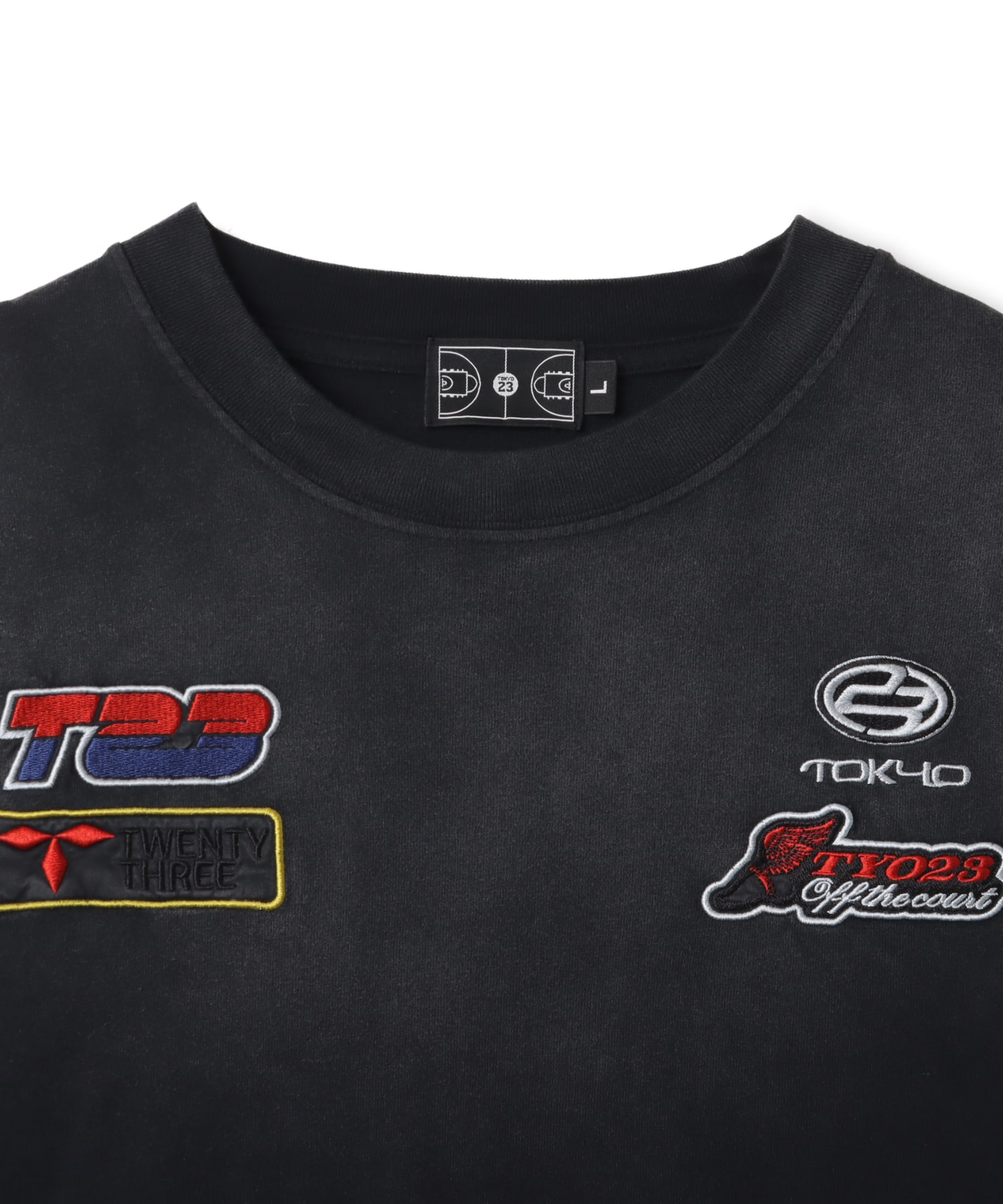 TOKYO 23 Vintage Racing Print LS T-shirt BLACKの画像