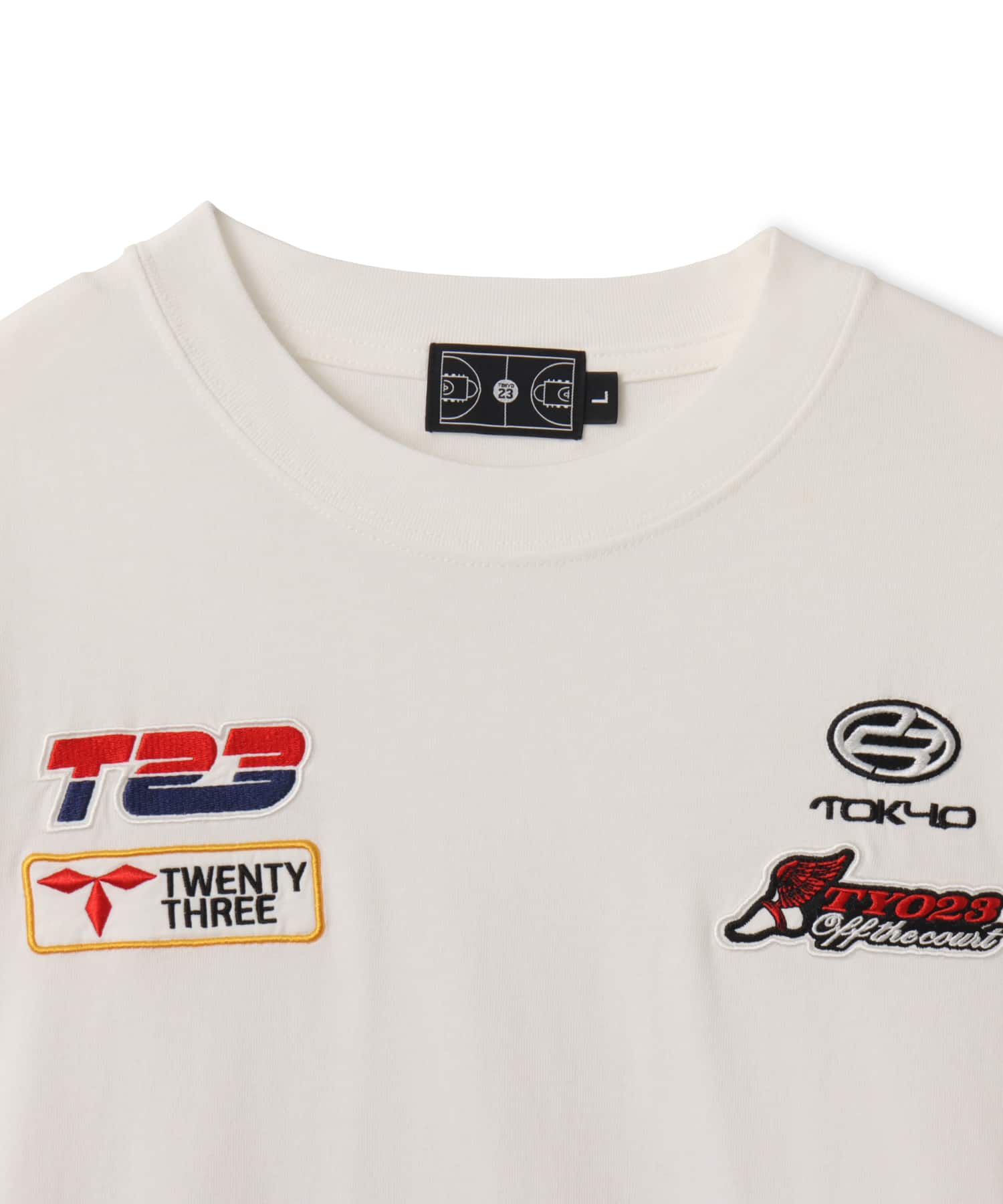 TOKYO 23 Vintage Racing Print LS T-shirt WHITEの画像
