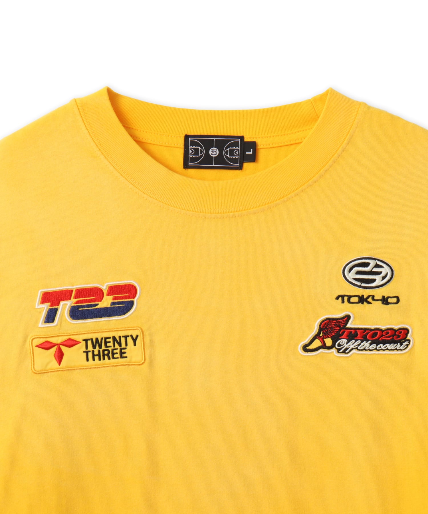 TOKYO 23 Vintage Racing Print LS T-shirt YELLOWの画像