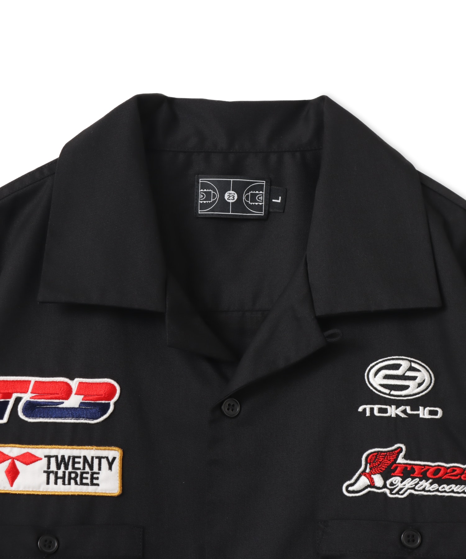 TOKYO 23 Racing Open Collar Shirt BLACKの画像