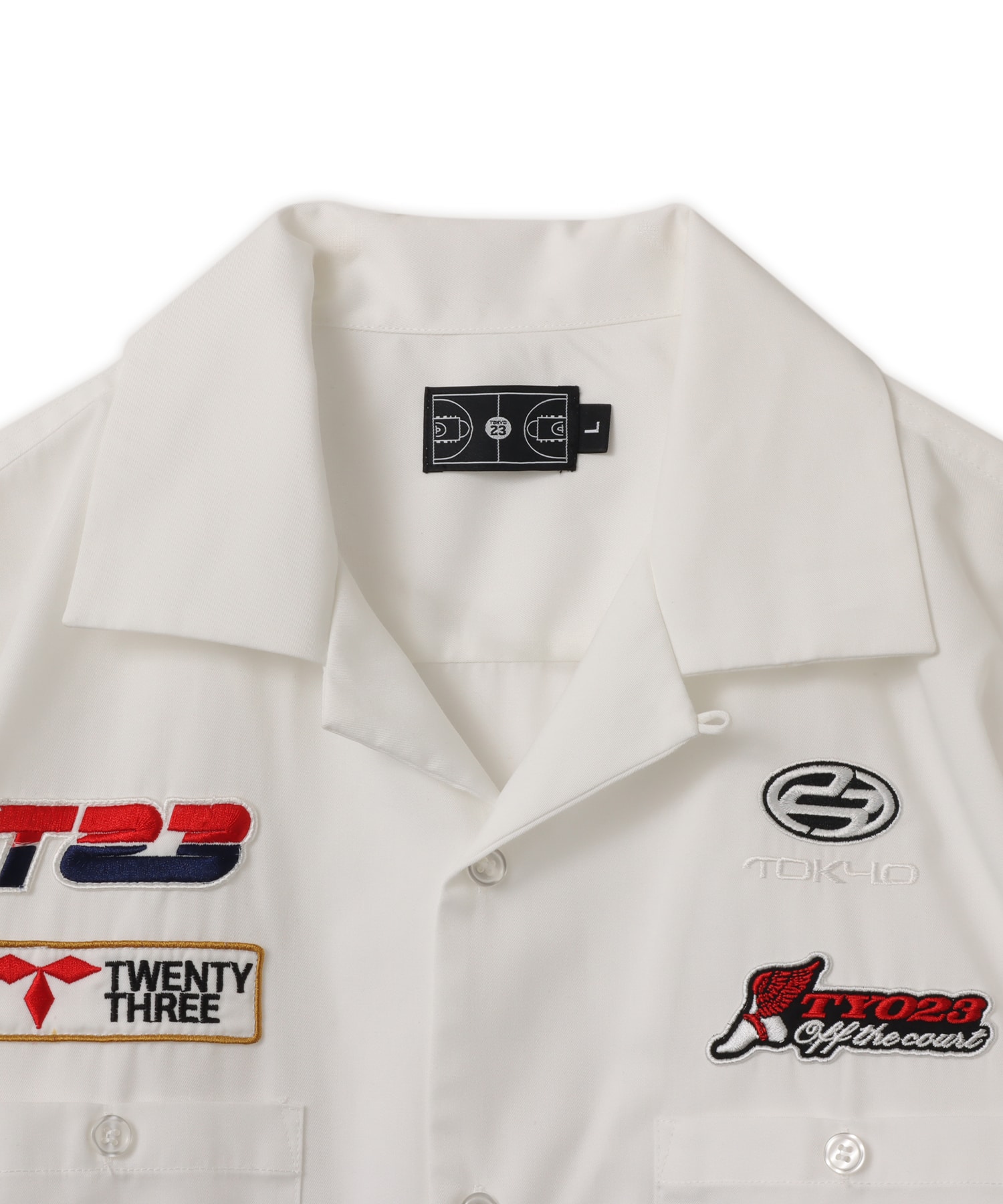 TOKYO 23 Racing Open Collar Shirt WHITEの画像