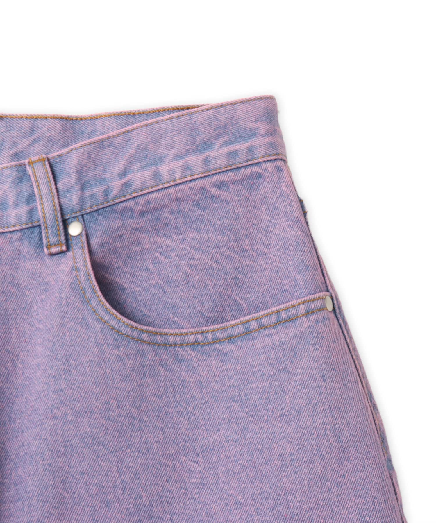 TOKYO 23 Baggy Denim Short Pants PINKの画像