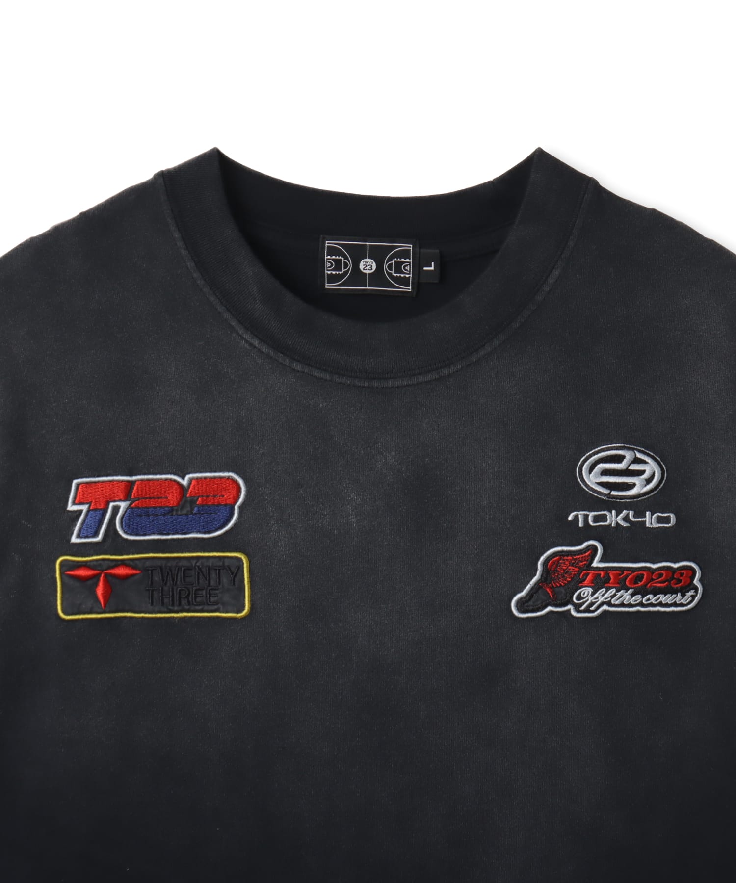 TOKYO 23 Vintage Racing Print T-shirt BLACKの画像