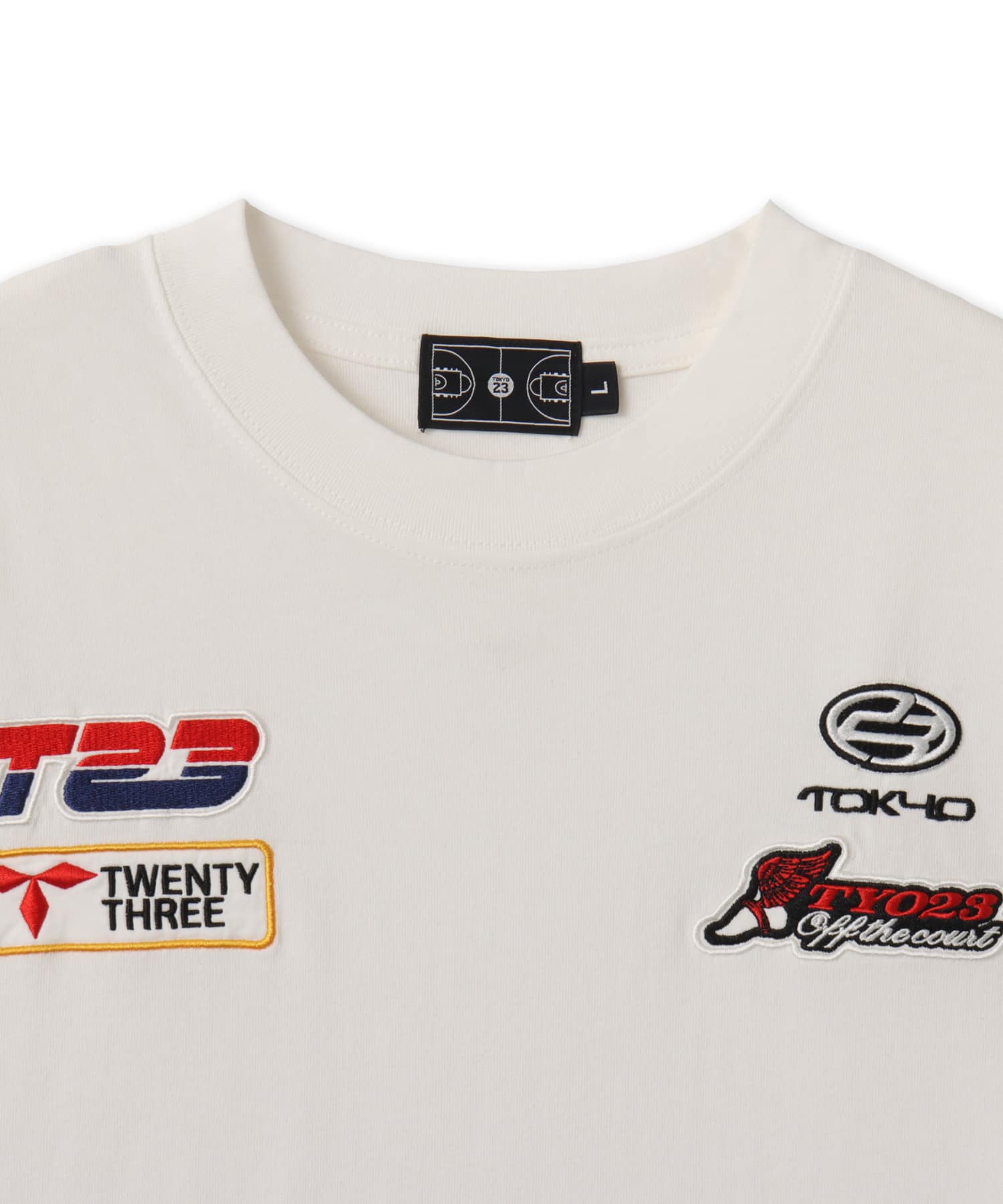 TOKYO 23 Vintage Racing Print T-shirt WHITEの画像
