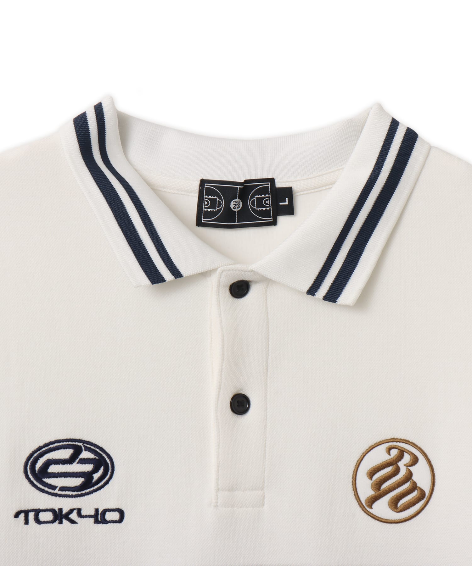 TOKYO 23 Panelled Polo Shirt WHITEの画像