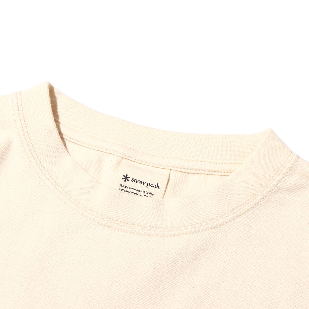 snow peak Recycled Cotton Heavy T shirt Ecru 23SP-Iの画像