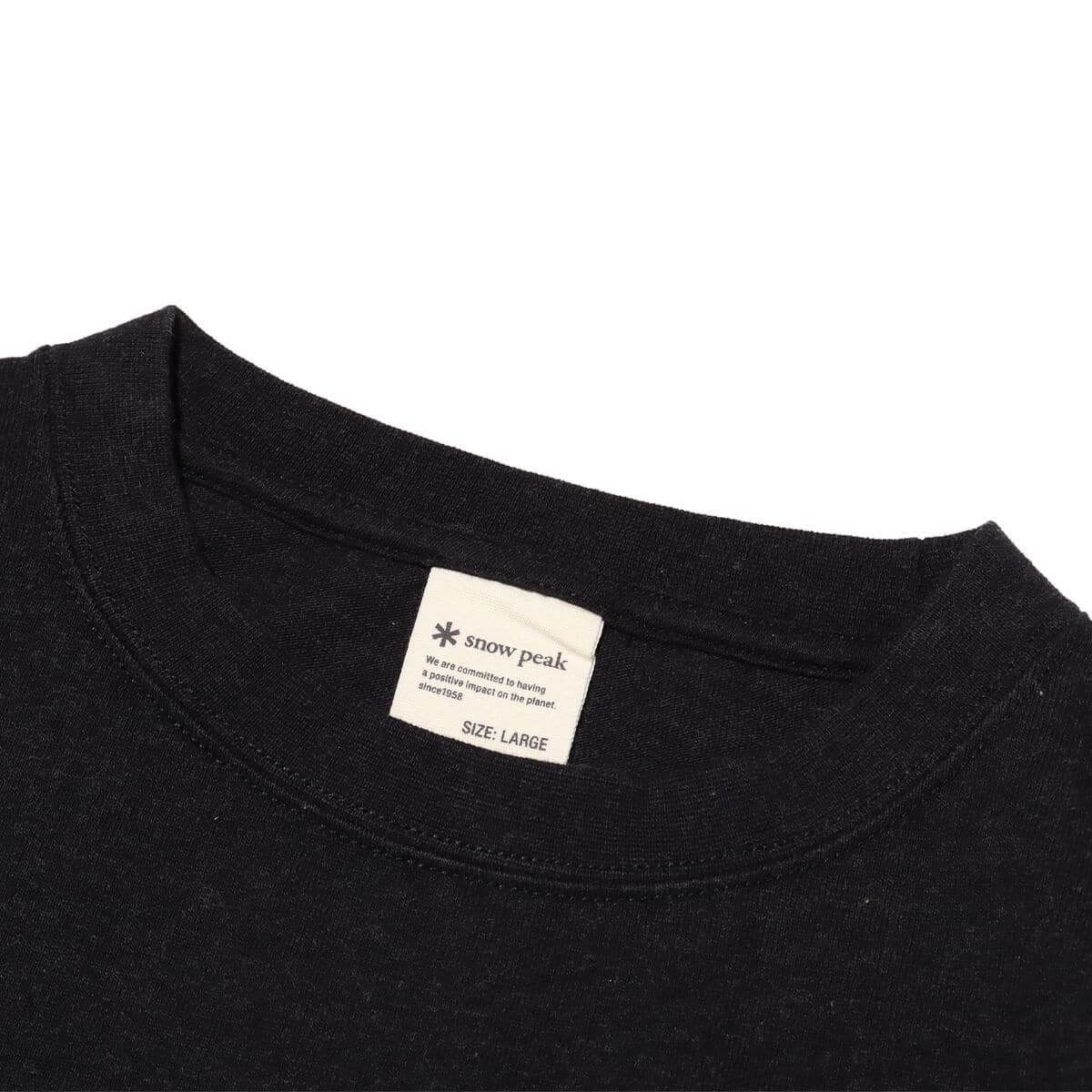 snow peak Recycled Cotton Heavy T-Shirt Black 24SP-I
