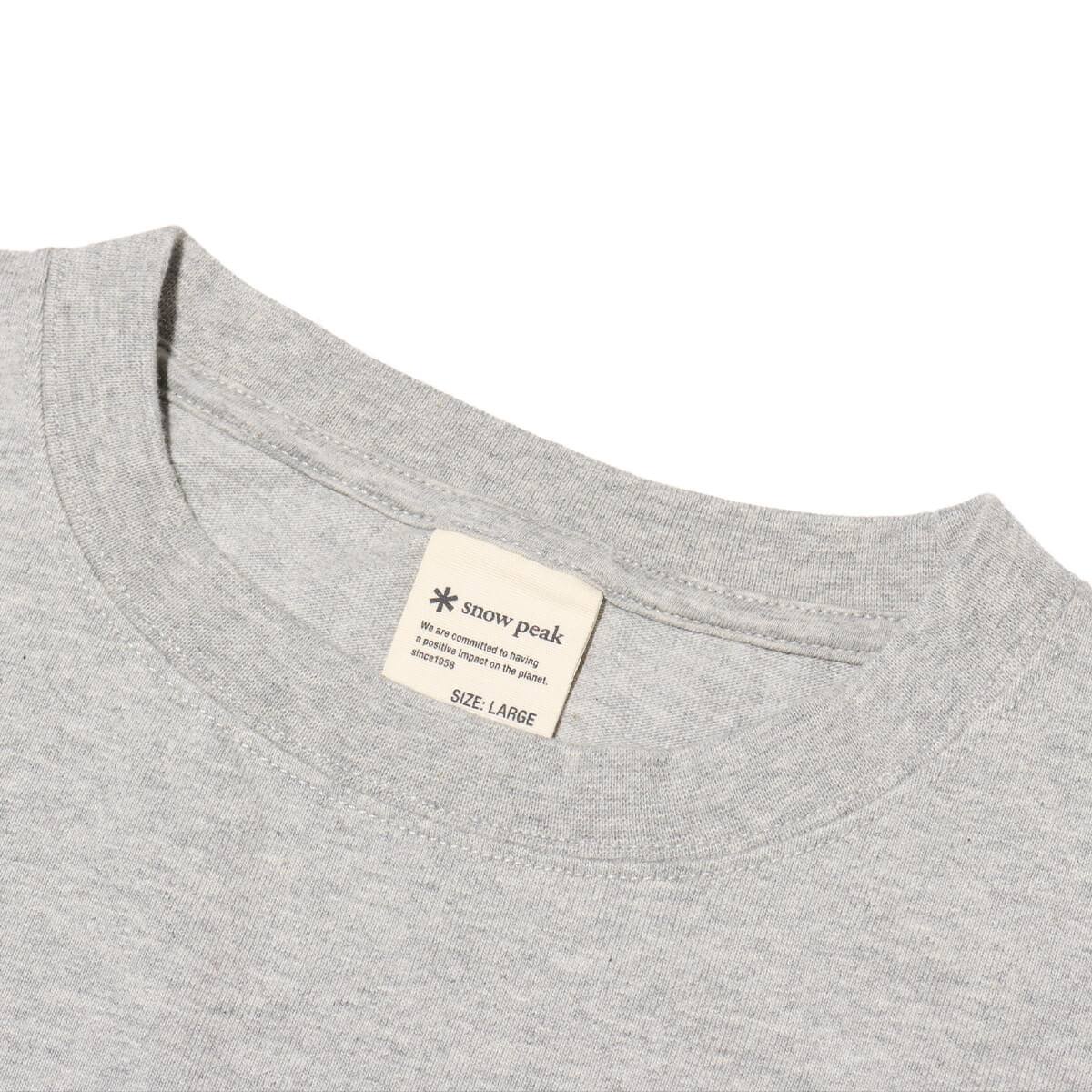 snow peak Recycled Cotton Heavy T-Shirt M.Grey 24SP-Iの画像