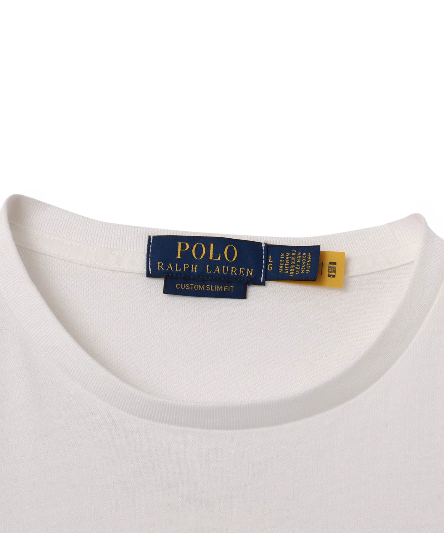 POLO RALPH LAUREN CUSTOM FIT POLO BEAR TEE SP25 WHITE HRTG