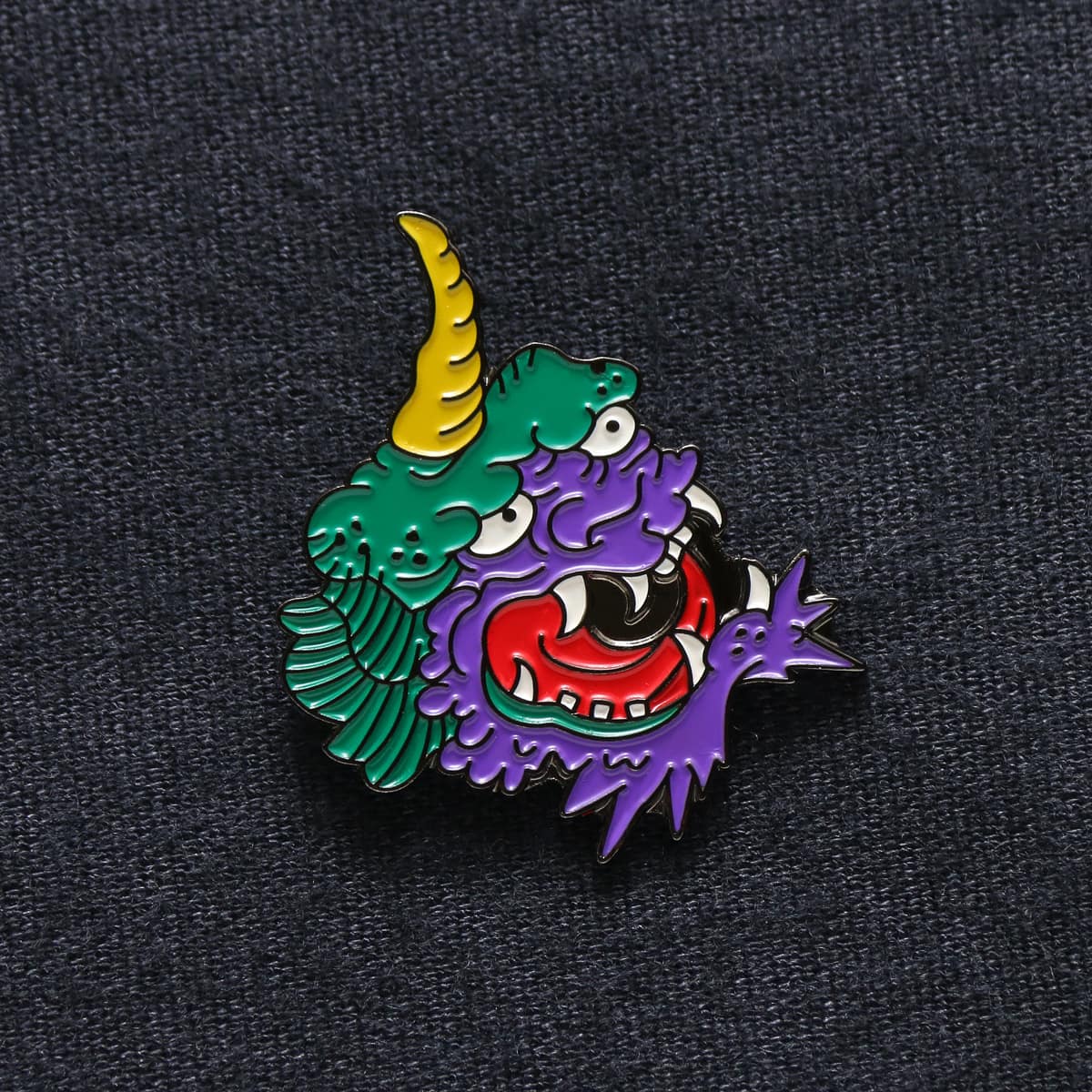 UBIQ IREZUMI PINS THREE TIDES TATTOO  KIMENCHIRASHI (IKKAKU PURPLE) Designed by GANJIの画像