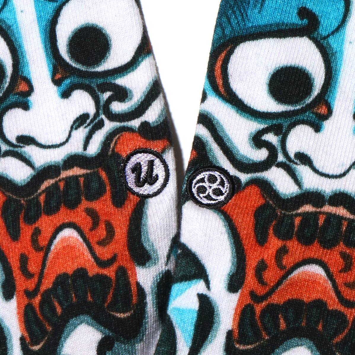 UBIQ“IREZUMI” SOCKS (Hannya)  Designed by Ukiyoemon BLACKの画像