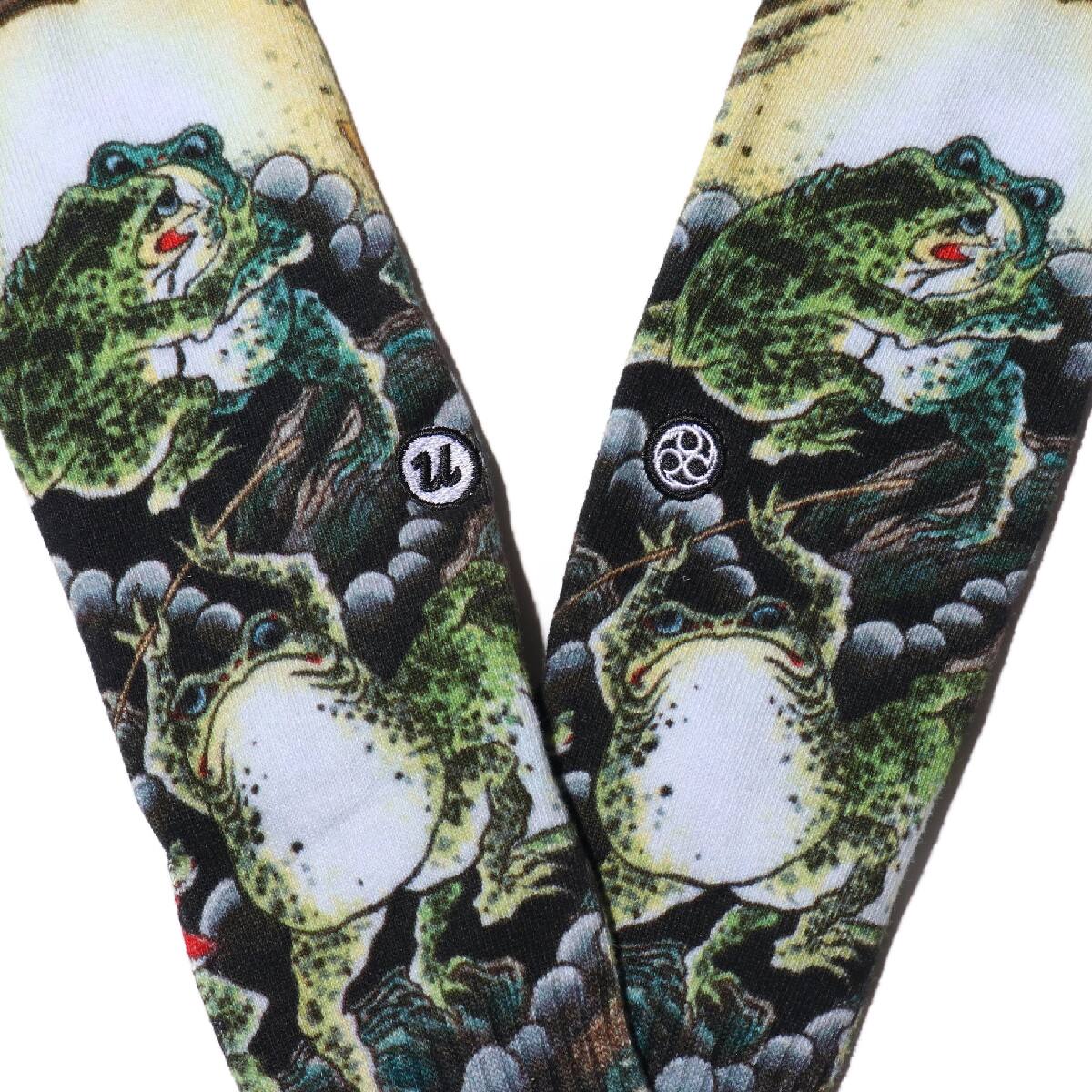 UBIQ “IREZUMI” SOCKS Kaeru Designed by Ukiyoemon BLACK 20SP-Iの画像