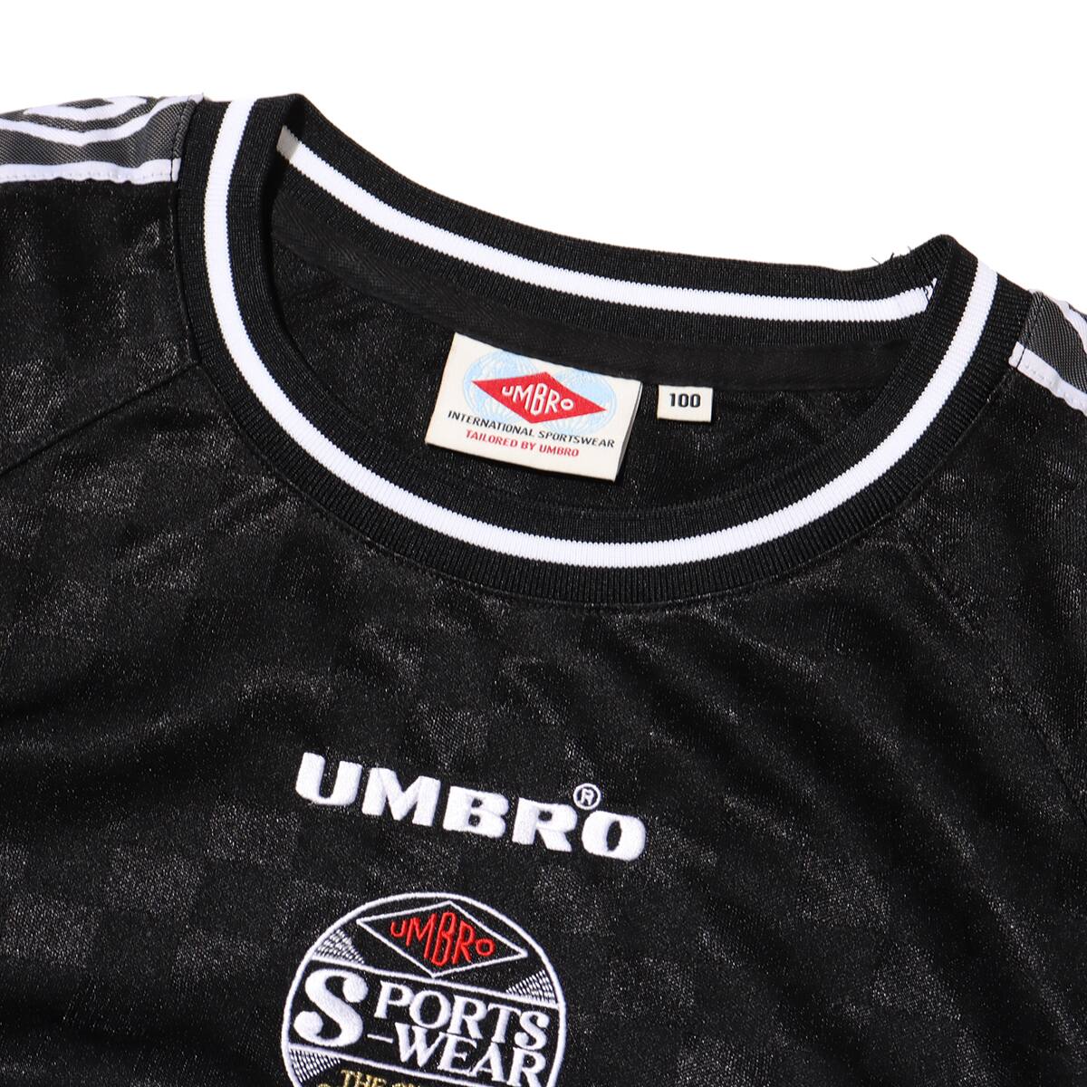 UMBRO SIDE TAPE CREW-NECK SHORT SLEEVE SHIRT BLACK