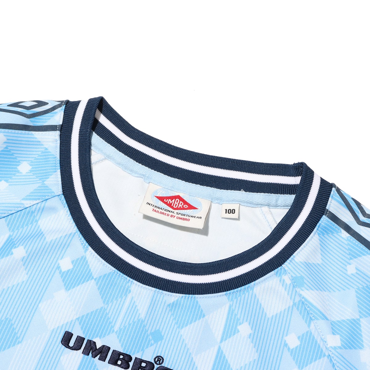 UMBRO SIDE TAPE CREW-NECK SHORT SLEEVE SHIRT BLUE の画像