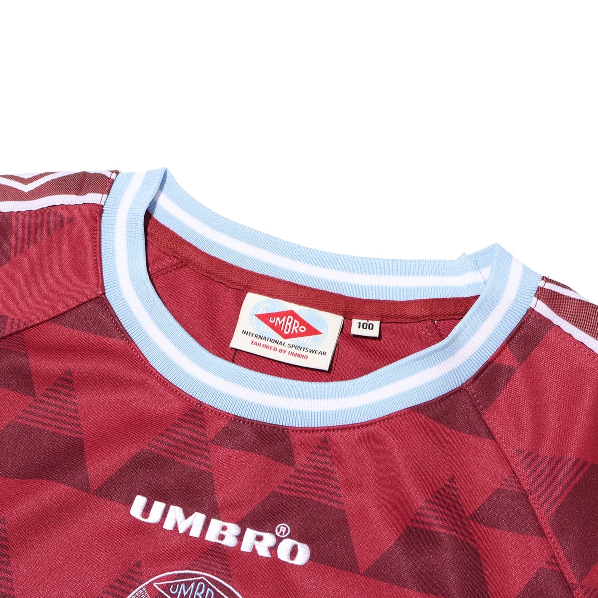 UMBRO SIDE TAPE CREW-NECK SHORT SLEEVE SHIRT RED の画像