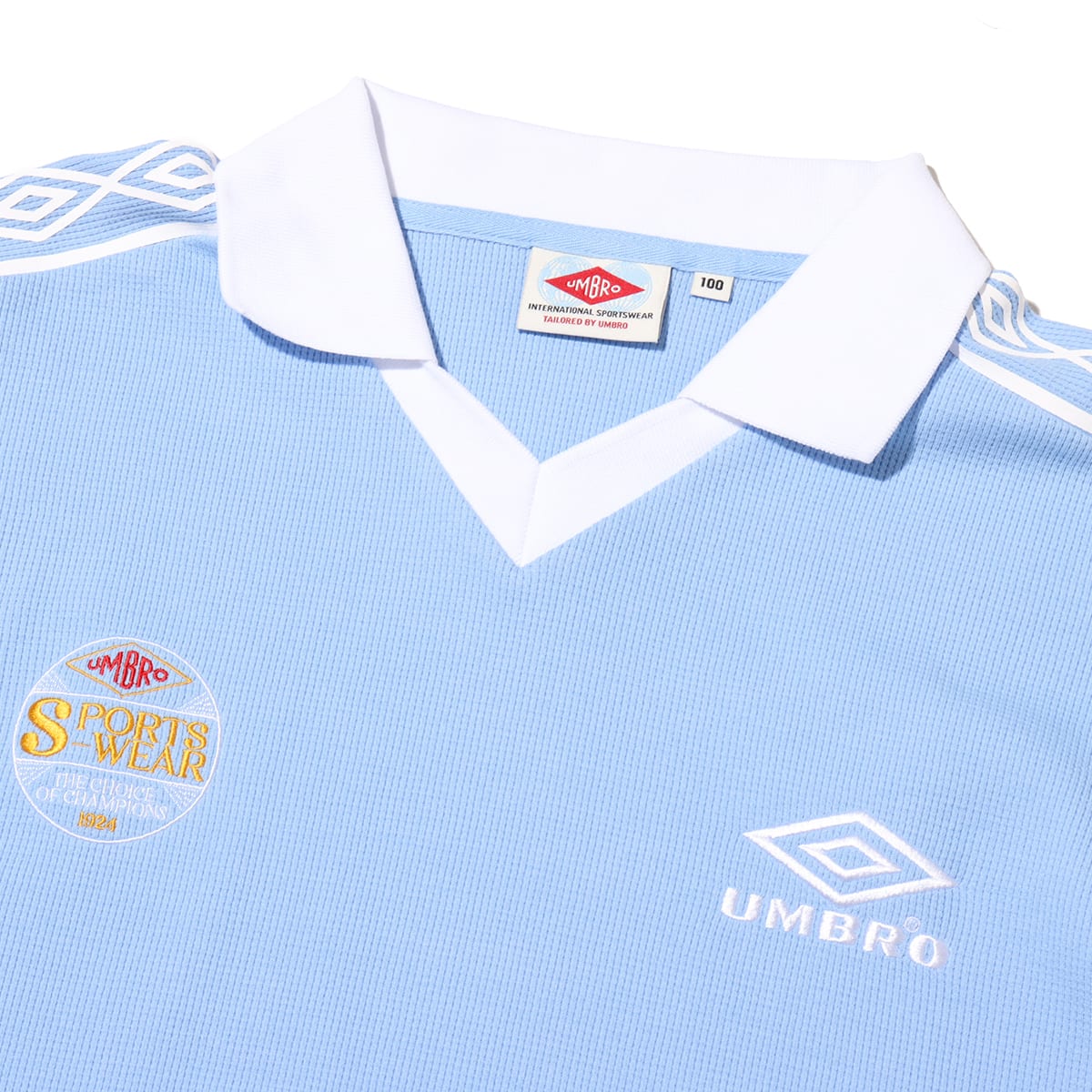 UMBRO WAFFLE FABRIC SHORT SLEEVE SHIRT BLUE の画像