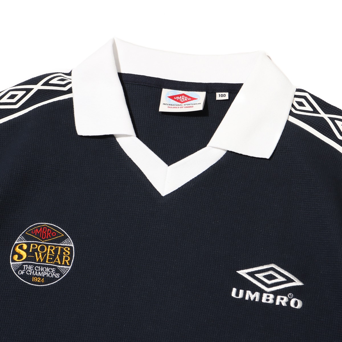 UMBRO WAFFLE FABRIC SHORT SLEEVE SHIRT NAVY の画像