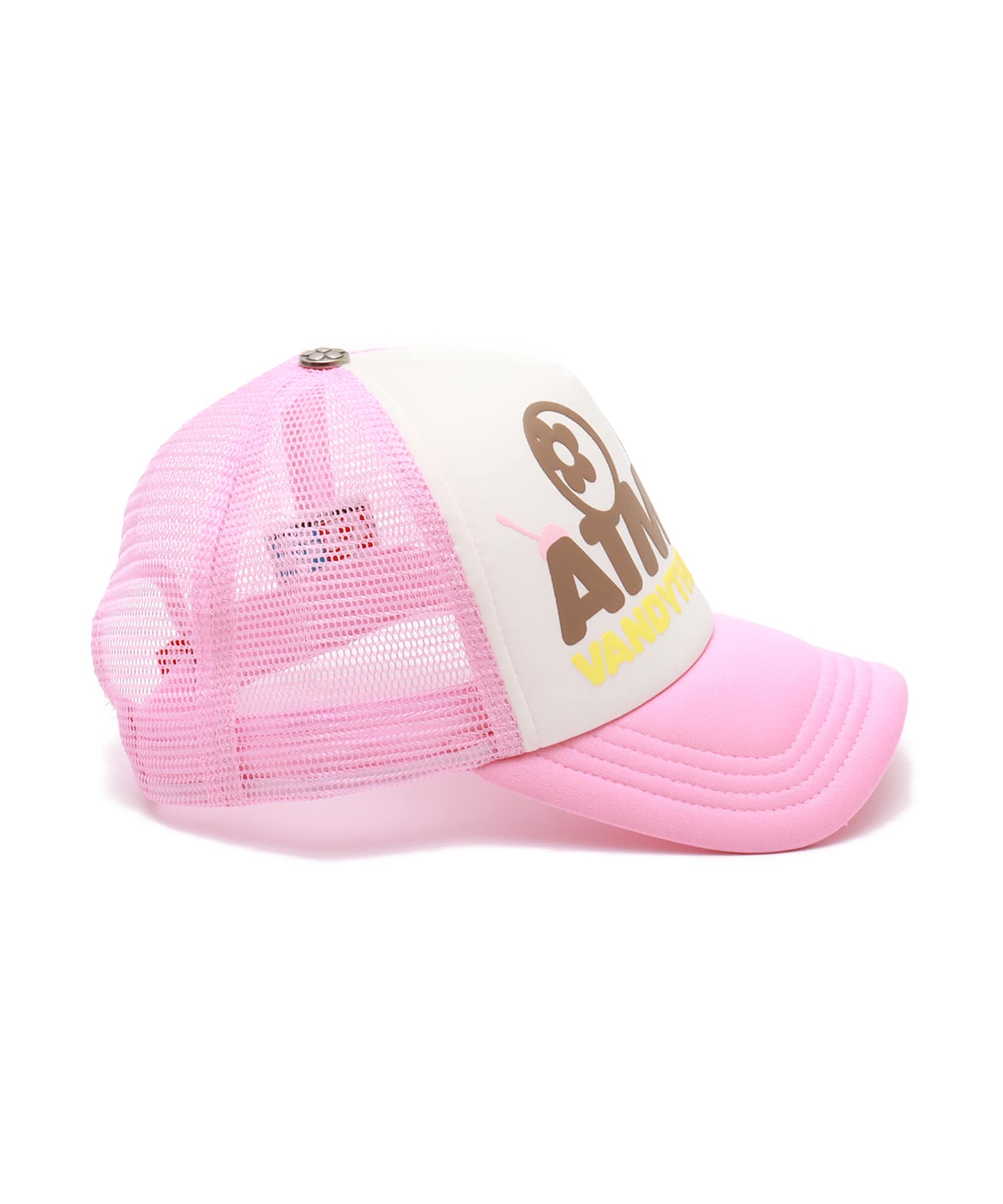 VANDYTHEPINK x ATMOS Cherry Trucker Mesh Cap PINKの画像