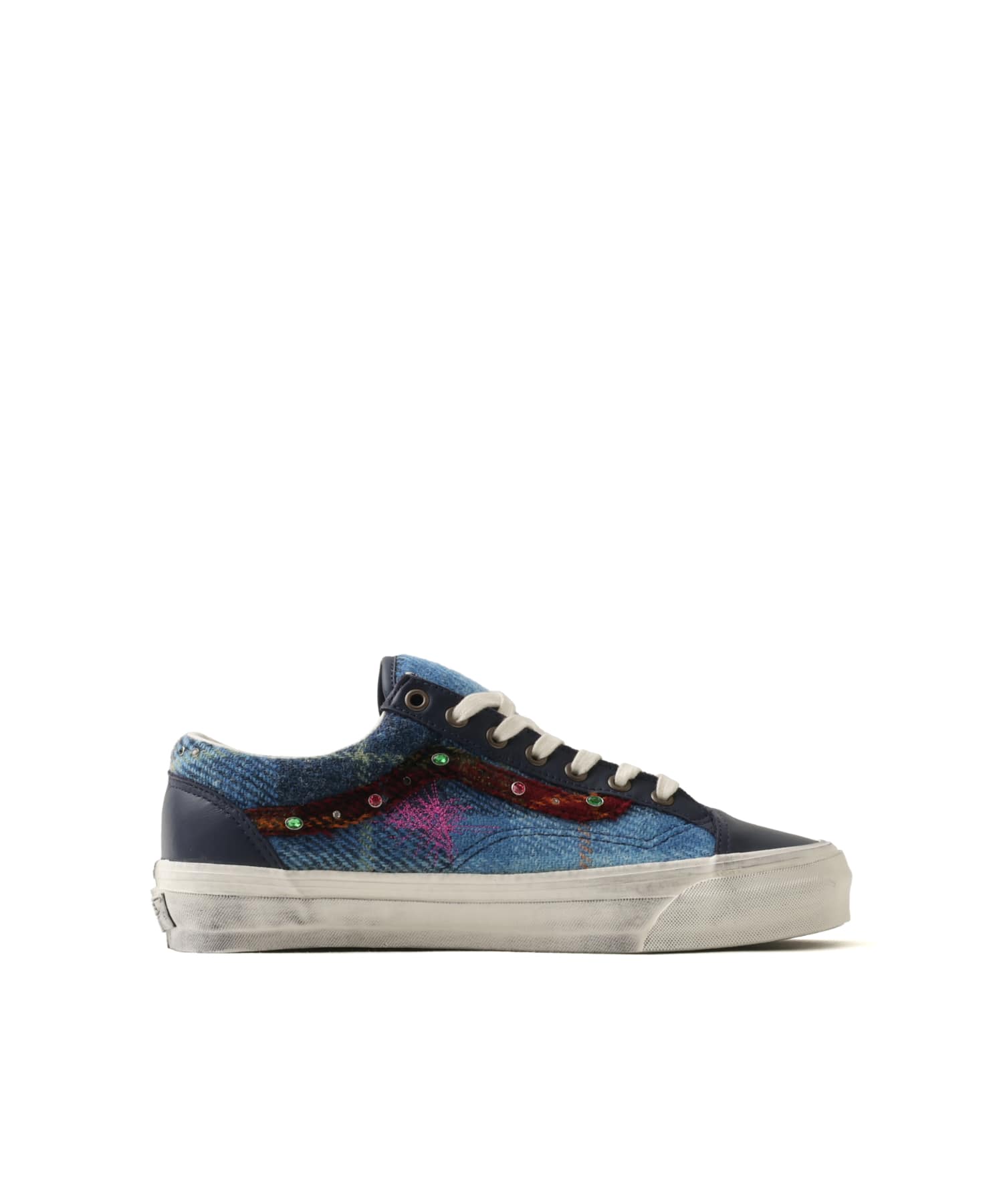 VANS LX Old Skool 36 Harris Tweed  RED/MULTIの画像
