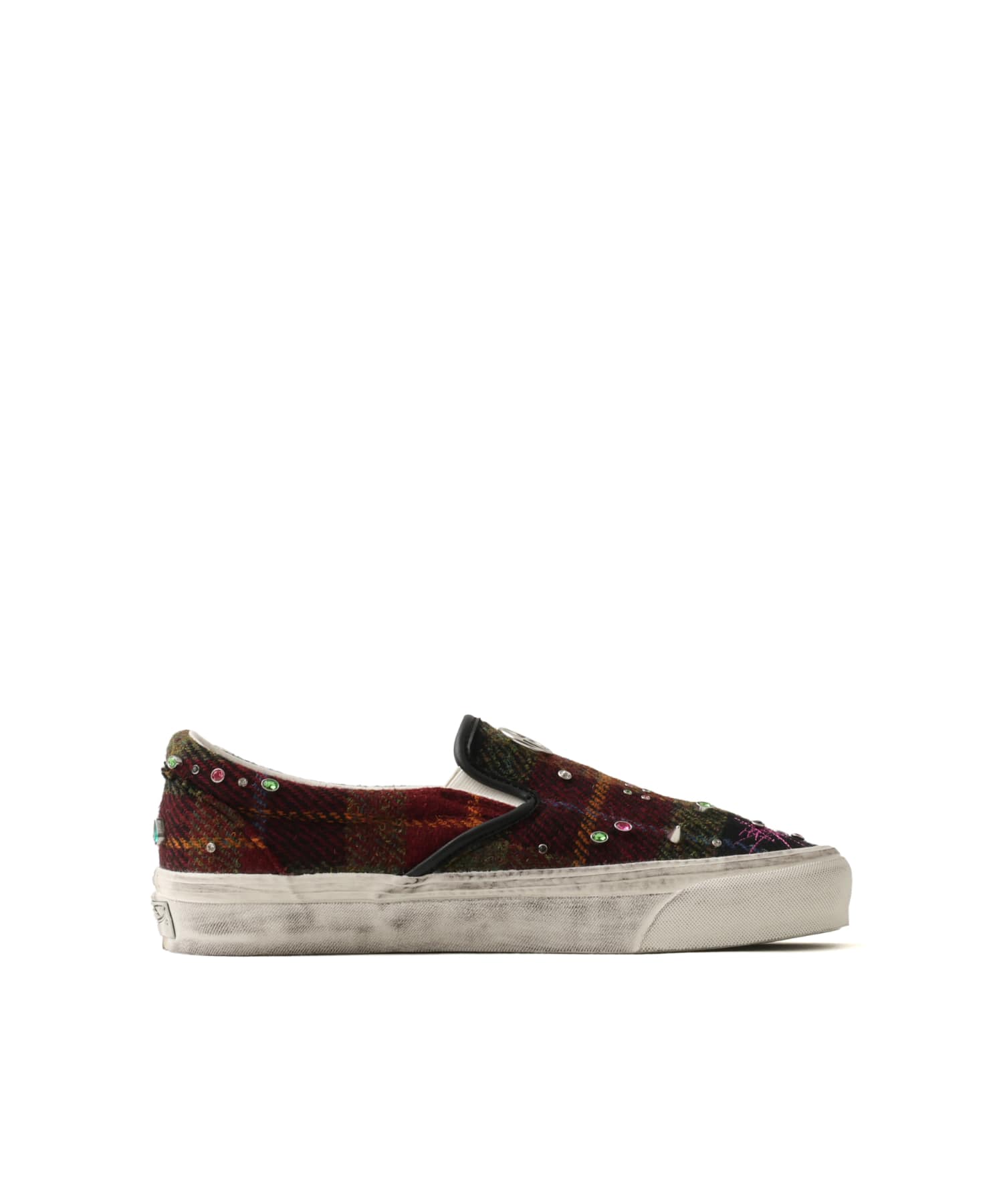 VANS LX Classic Slip-On 98 Harris Tweed NAVY/MULTIの画像