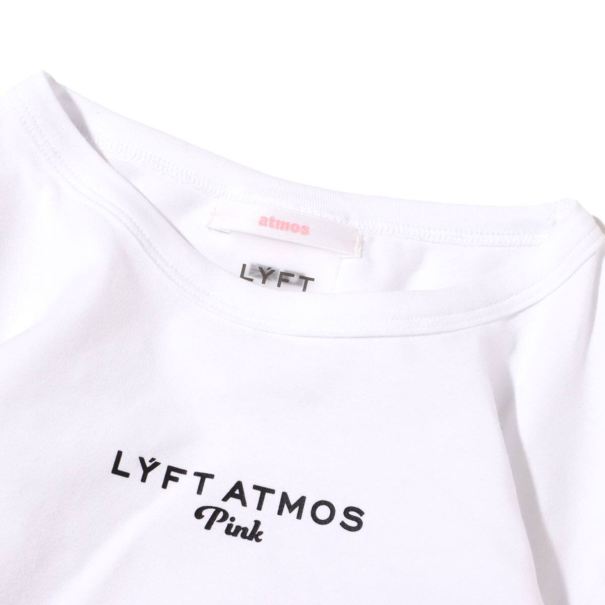 atmos pink LYFT × atmos pink シャーリングロゴトップス WHITEの画像