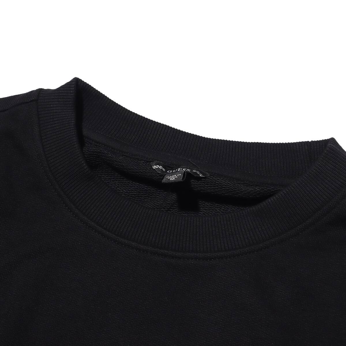 GUESS LS CREW NECK CROP SWEATSHIRT BLACK 20SU-Iの画像