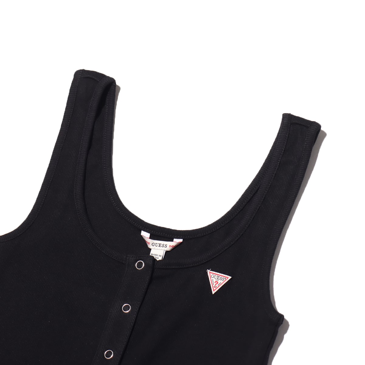 GUESS SL GUESS LOGO CROP TANK BLACK 21SS-Iの画像