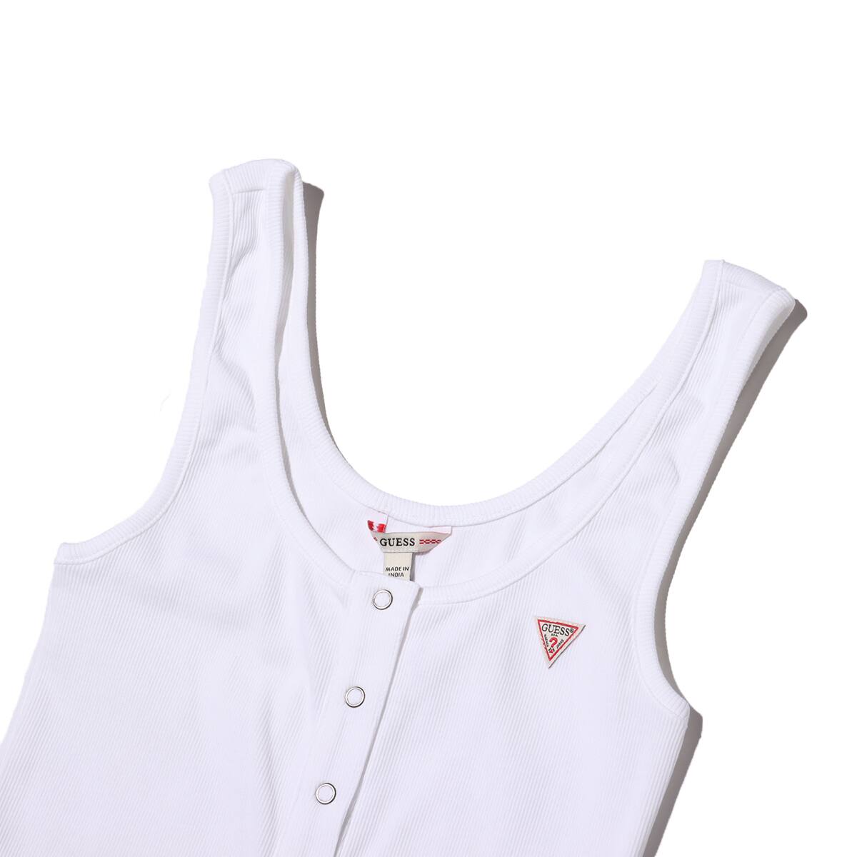 GUESS SL GUESS LOGO CROP TANK WHITE 21SS-Iの画像