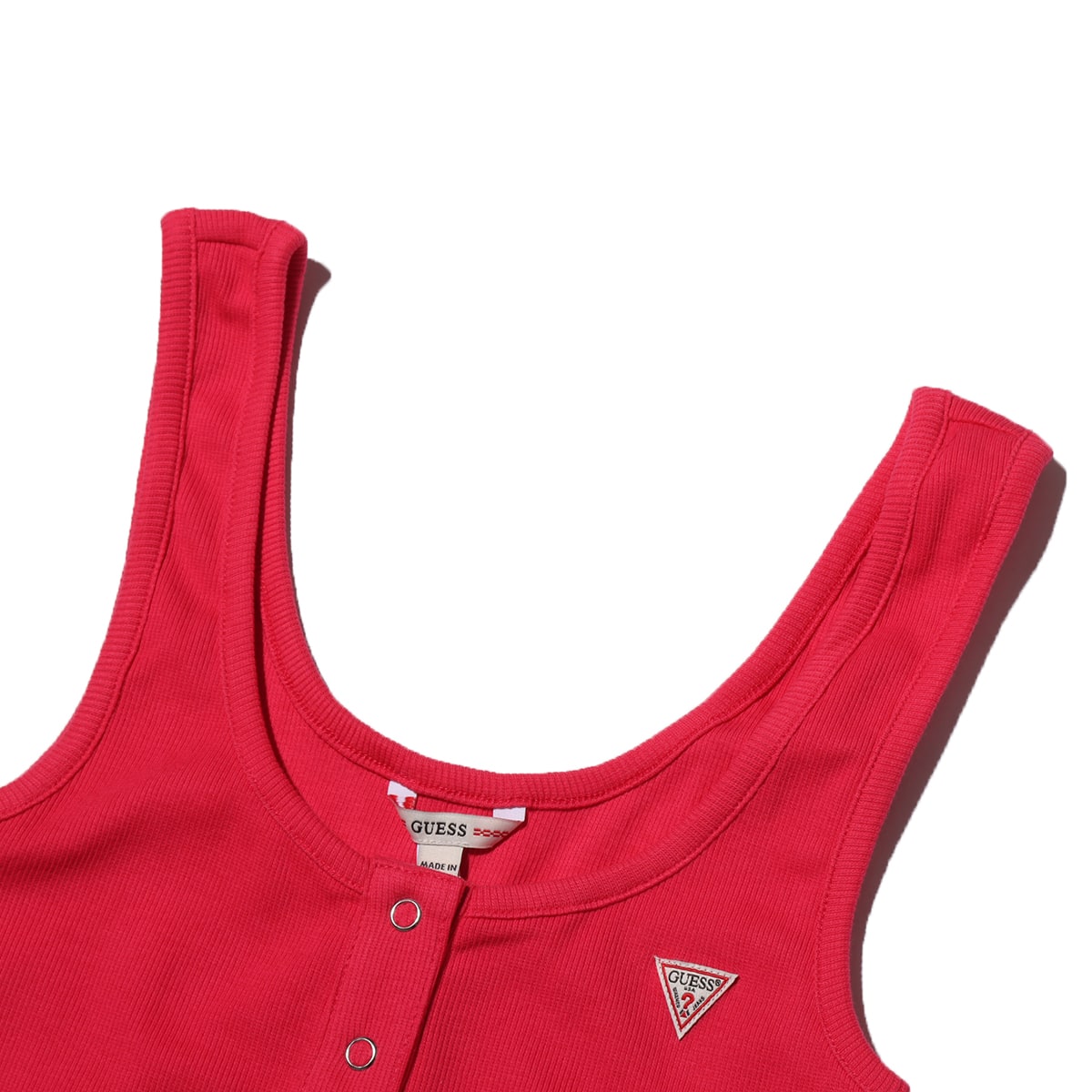 GUESS SL GUESS LOGO CROP TANK PINK 21SS-Iの画像