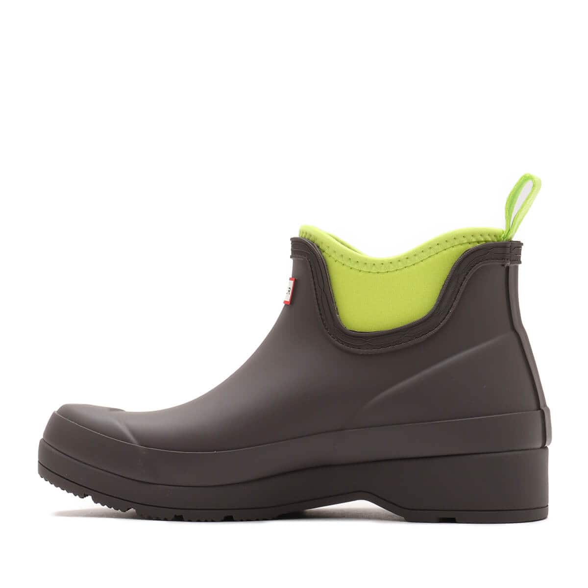 HUNTER WOMENS PLAY CHELSEA NEOPRENE BOOT Sheep/Acid Green の画像