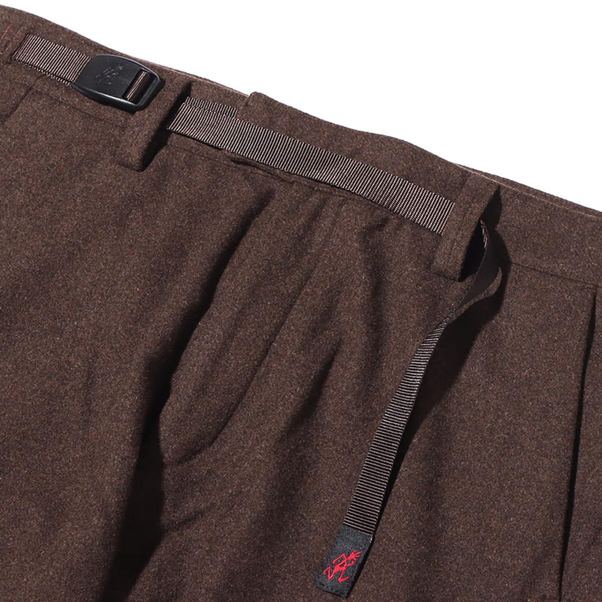 WHITE MOUNTAINEERING × GRAMICCI WOOL DARTED PANTS BROWN 21FA-I