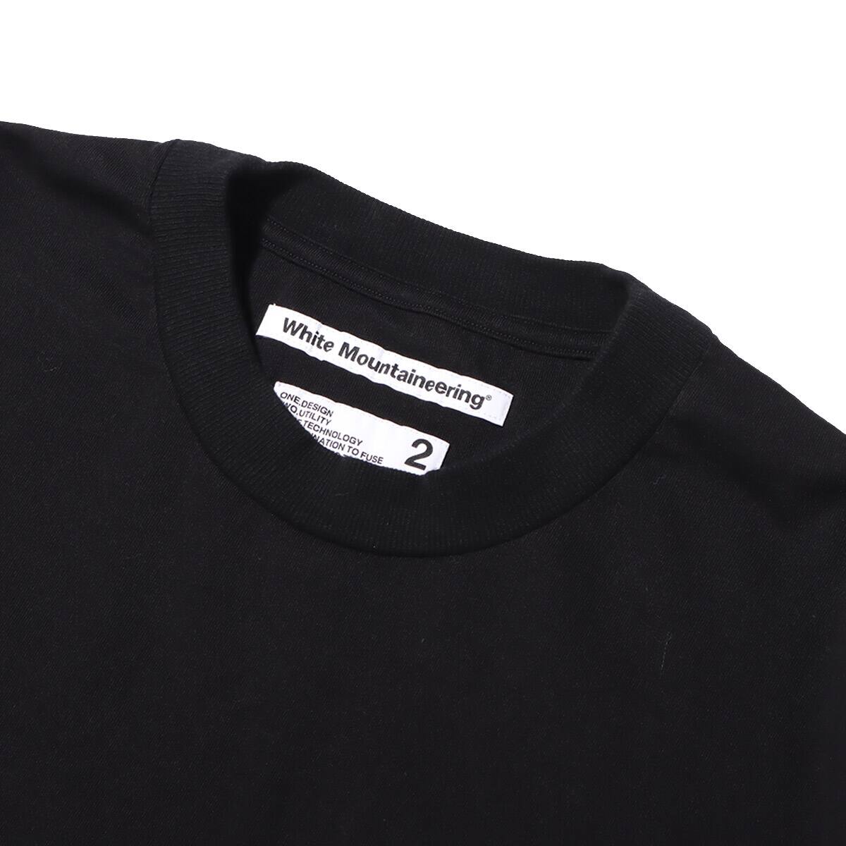 WHITE MOUNTAINEERING WIDE ASYMMETRY T-SHIRT BLACK 21FA-Iの画像
