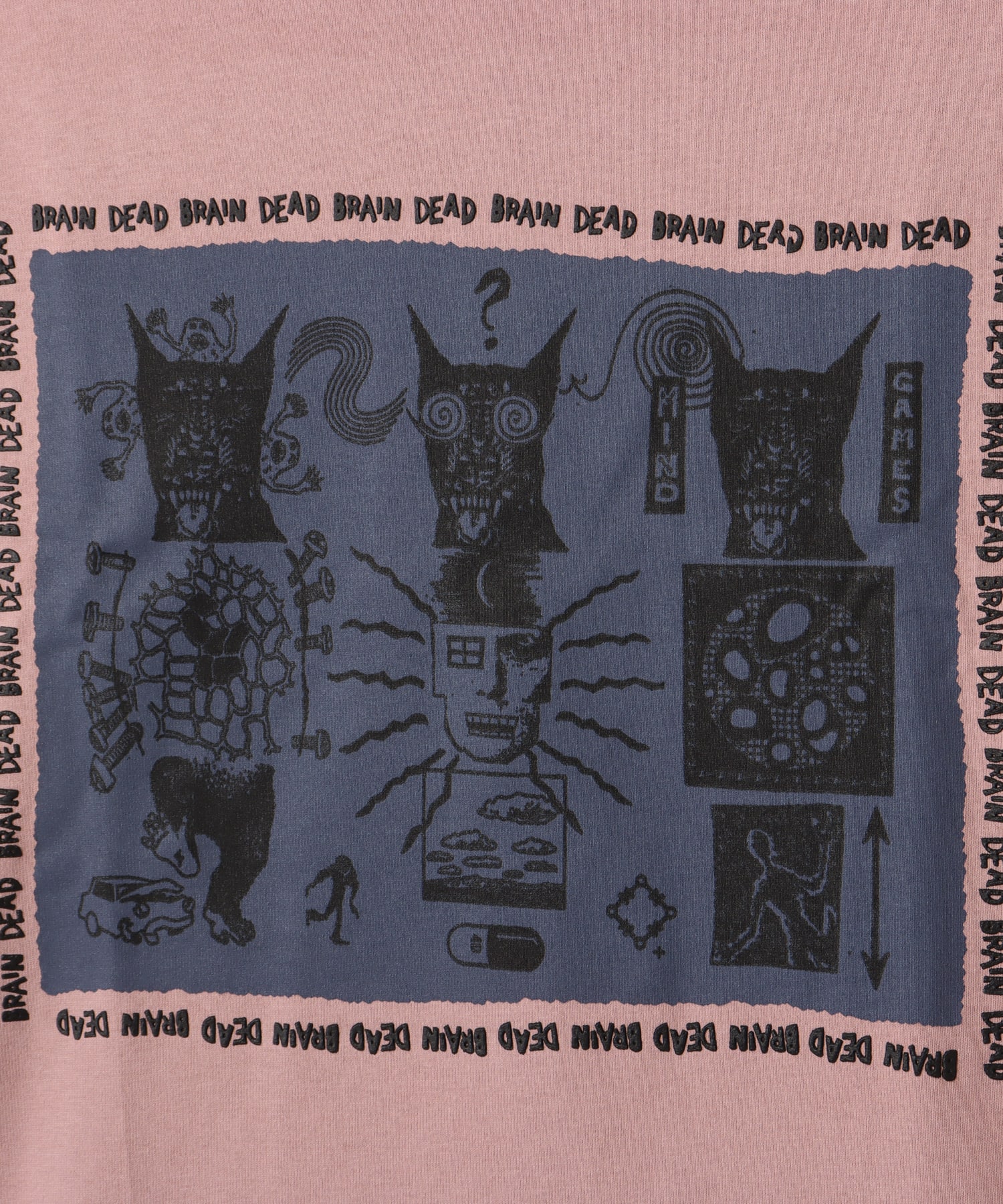 BRAIN DEAD MIND GAMES T-SHIRT MAUVEの画像