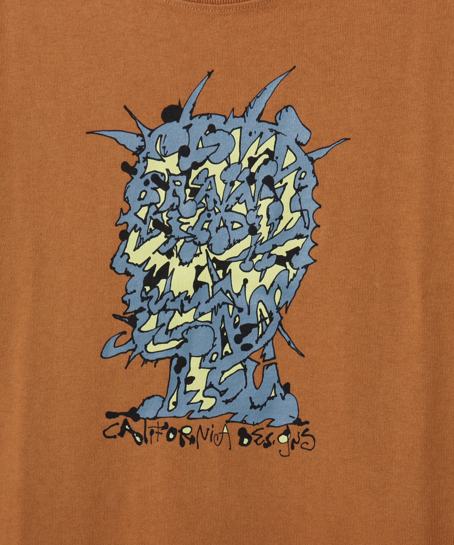 BRAIN DEAD SCRAMBLED HEAD T-SHIRT CUMINの画像