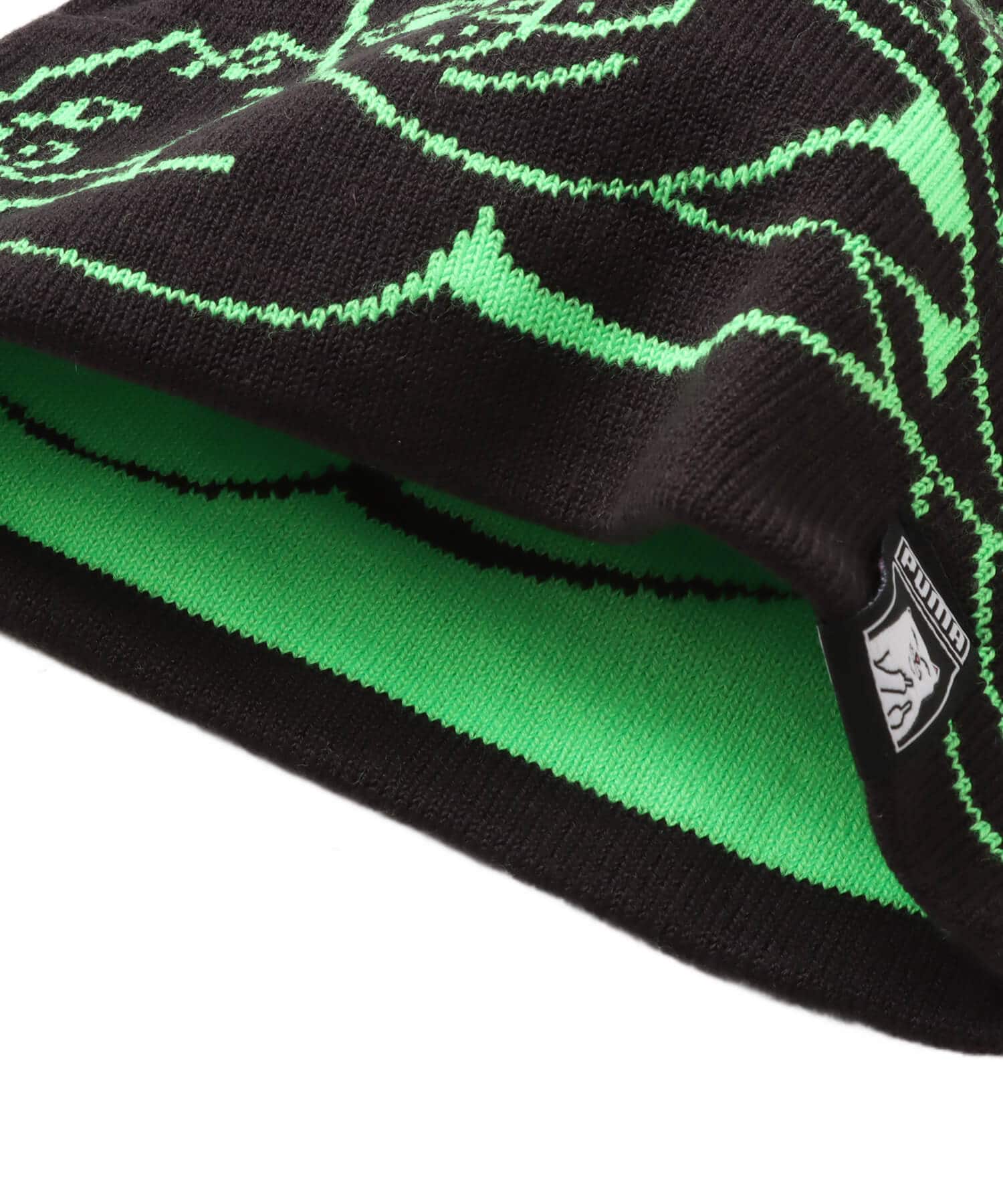 PUMA PUMA x RIPNDIP BEANIE PUMA BLACK-FLURO GREEN PESの画像