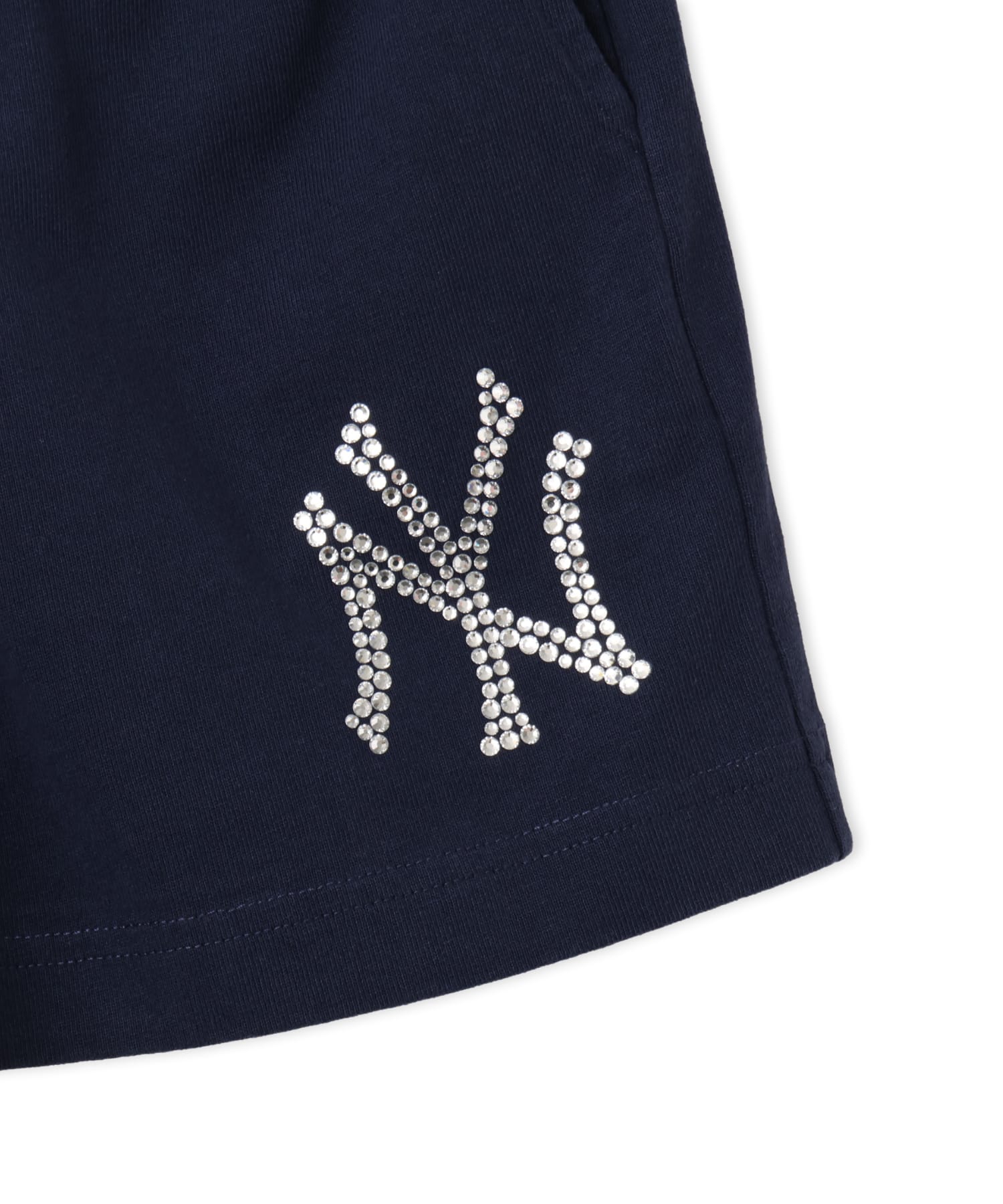 SPORTY＆RICH Yankees Krystal Disco Short Dark Navy/Whiteの画像
