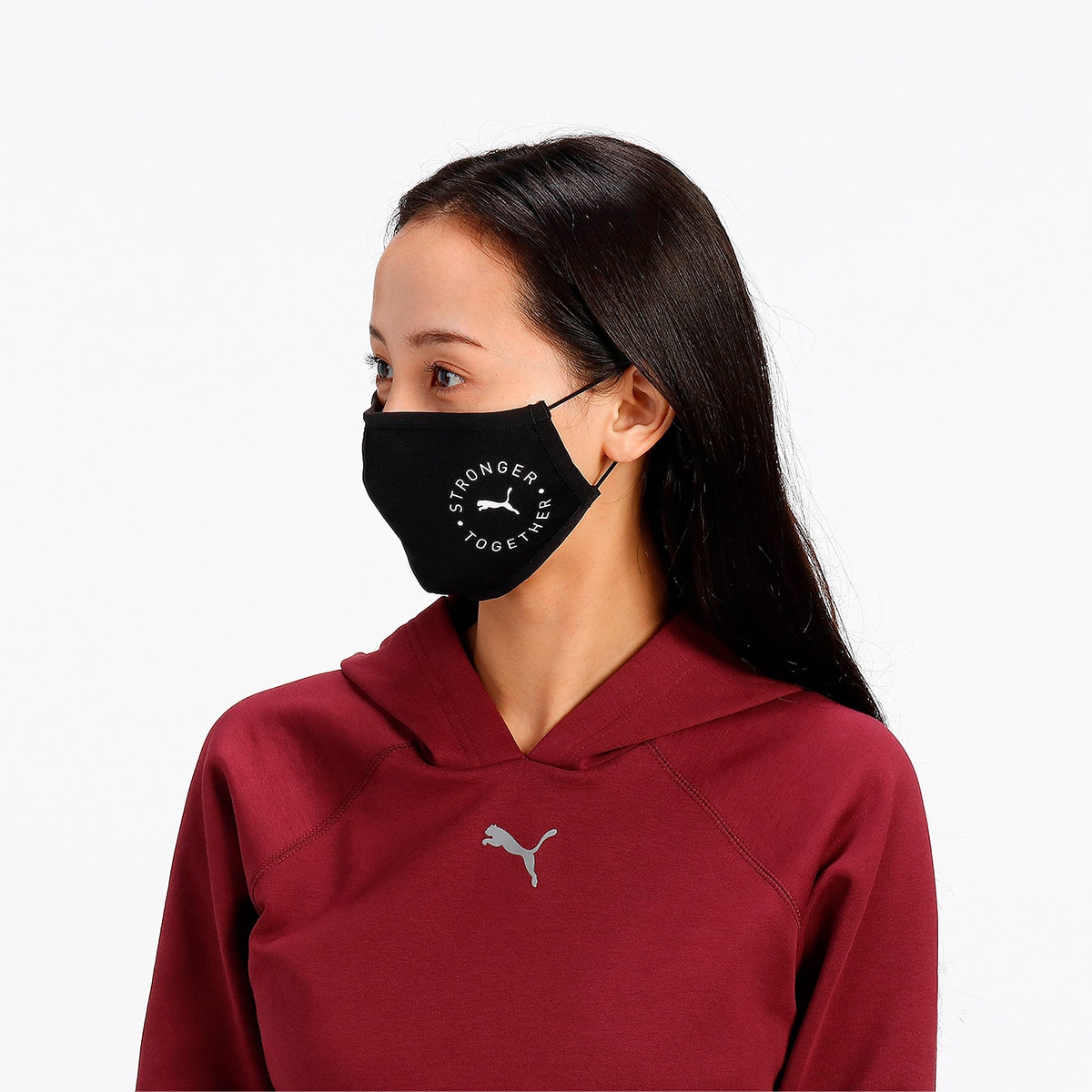 PUMA FACE MASK (SET OF 2) 2.0 PUMA BLACK-CAT STRONGER TOGE 20HO-I