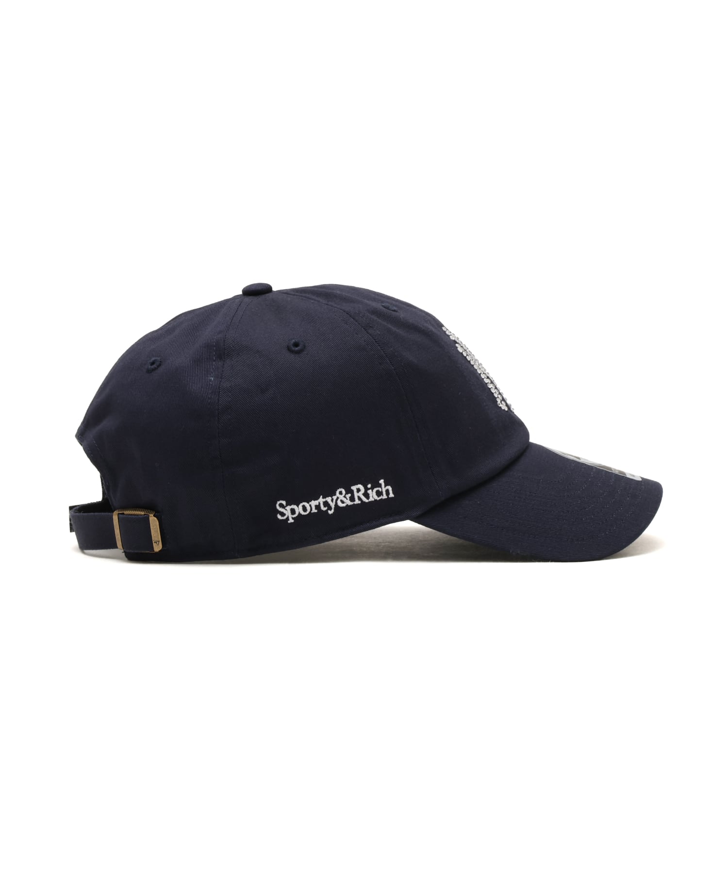 SPORTY＆RICH Yankees Krystal Hat Dark Navy/Whiteの画像