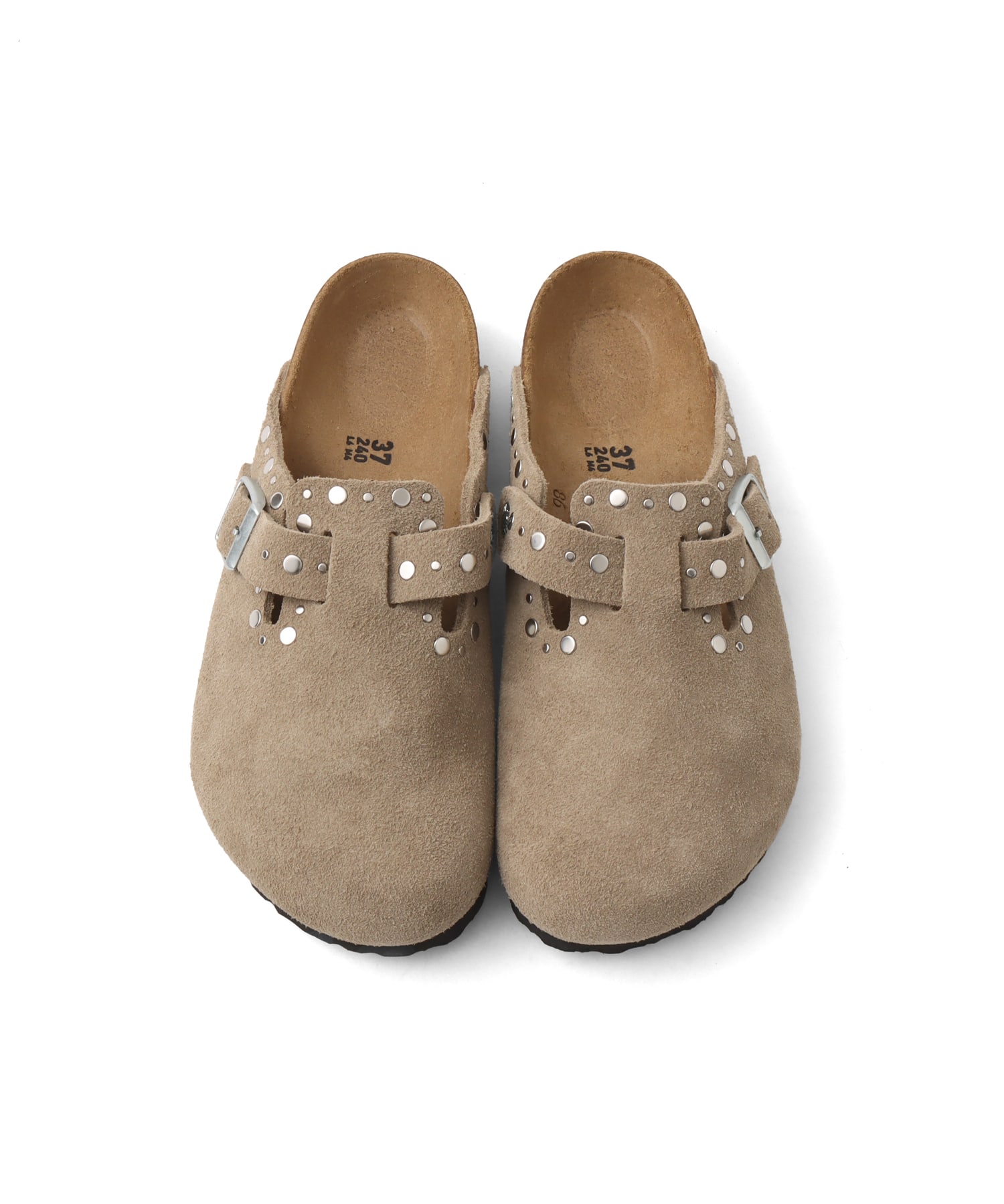 BIRKENSTOCK BOSTON RIVET LEVE TAUPE TAUPEの画像