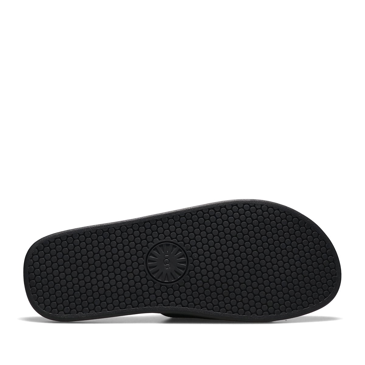 UGG M SEASIDE SLIDE BLACK LEATHERの画像